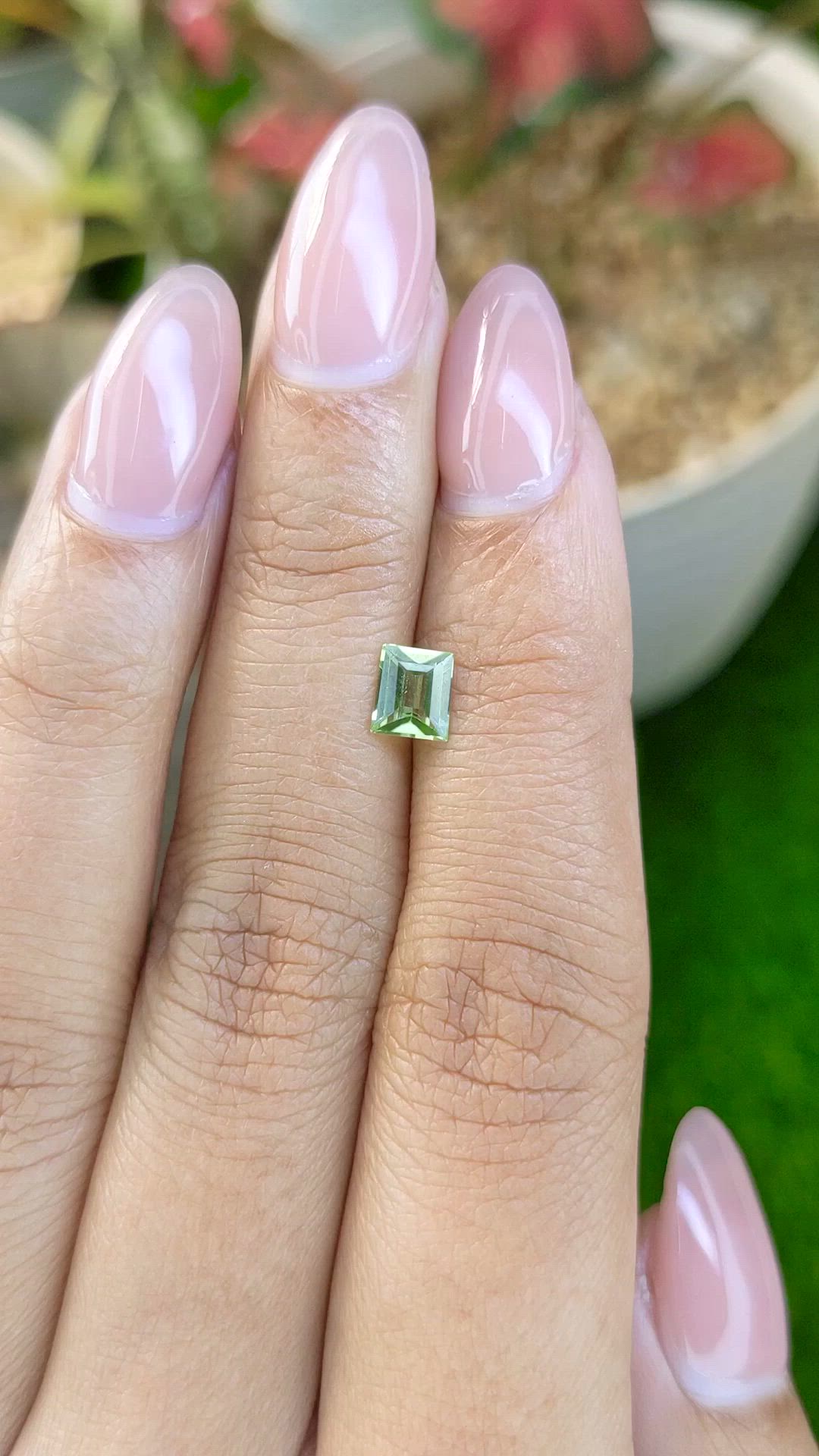 0.56 Ct. Yellowish Green Peridot from Pakistan Size Video