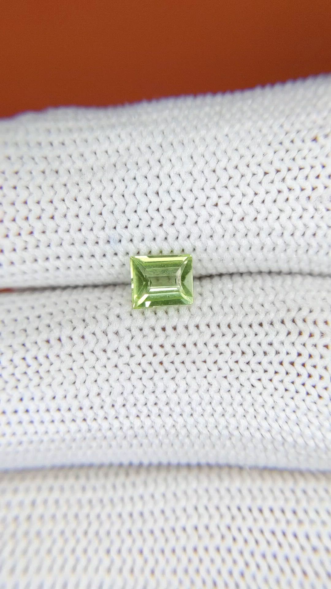 0.56 Ct. Yellowish Green Peridot from Pakistan Size Video