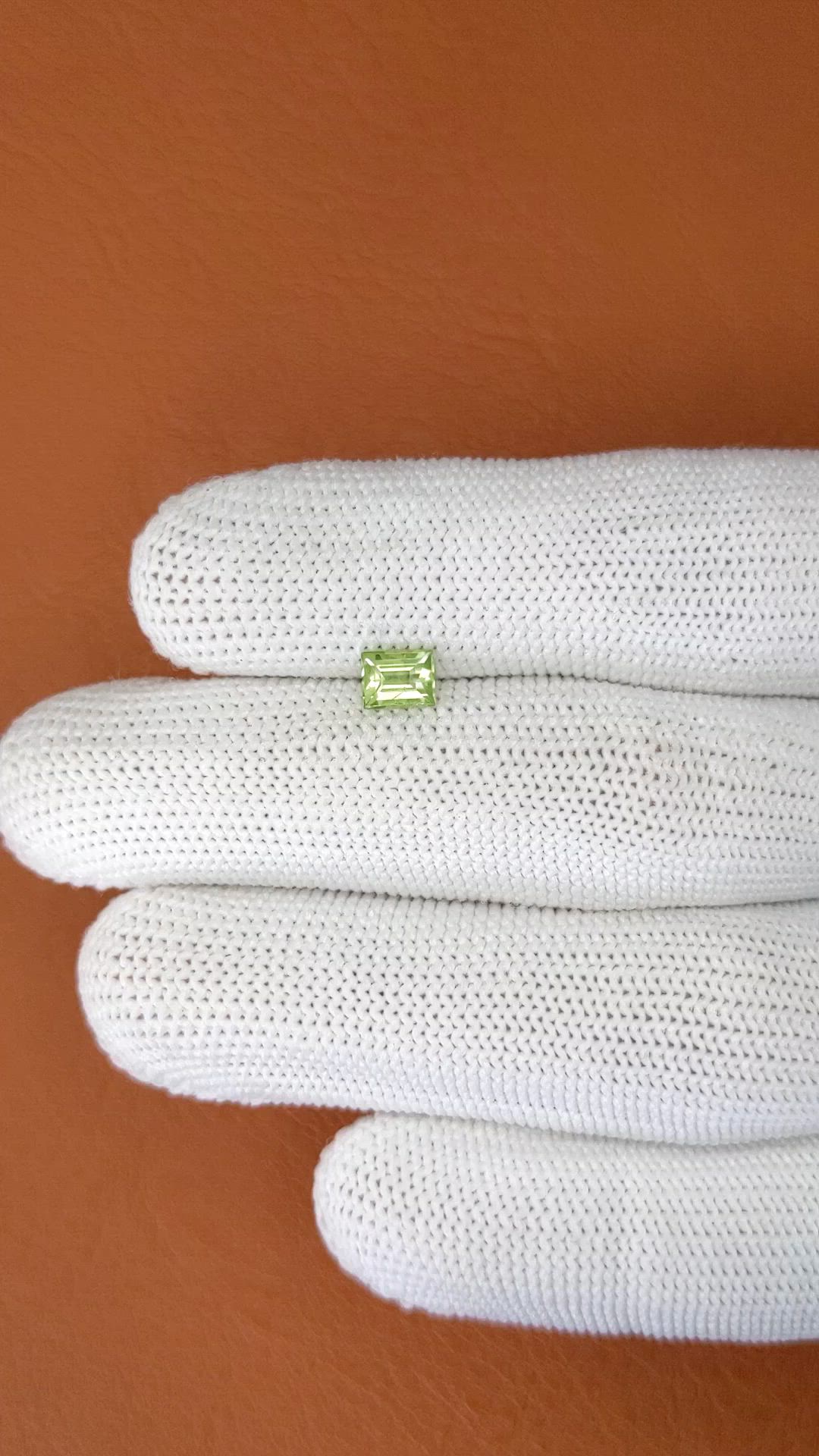 0.53 Ct. Yellowish Green Peridot from Pakistan Size Video