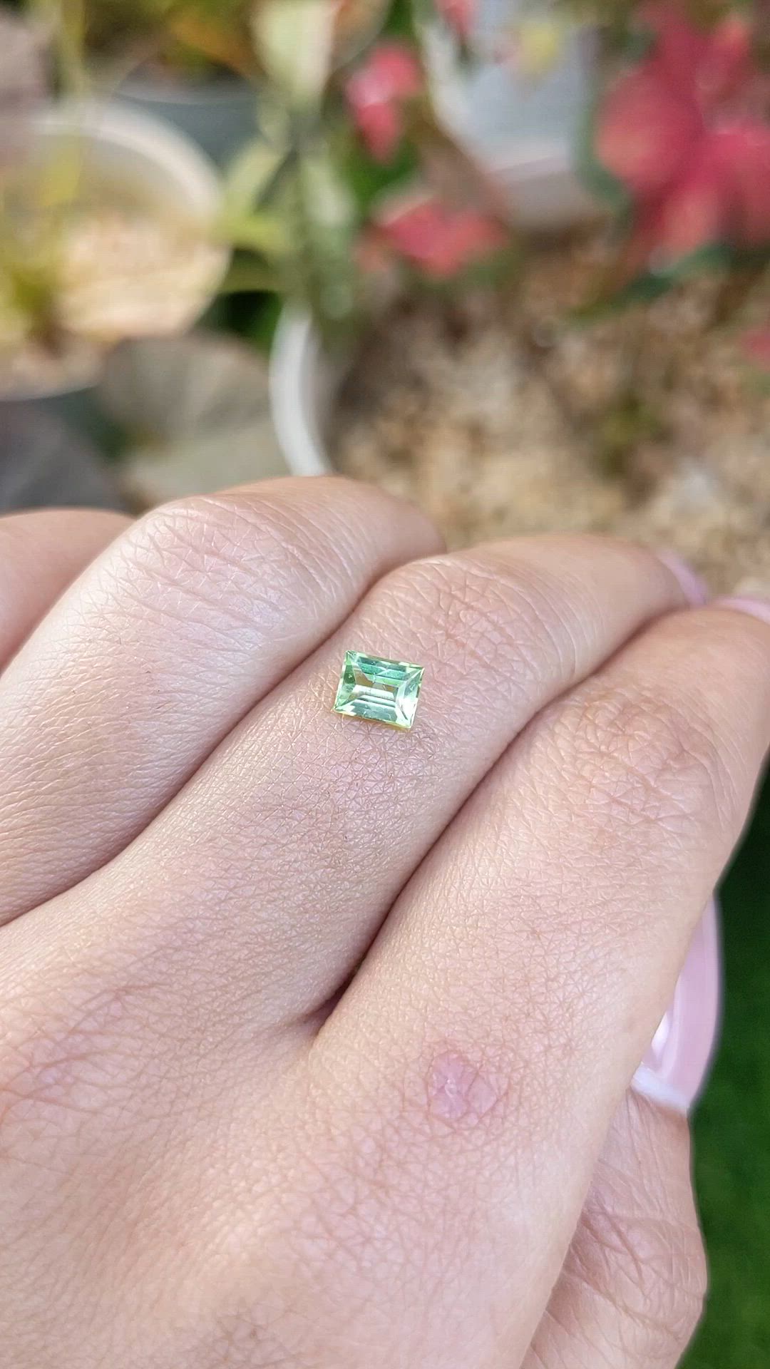 0.53 Ct. Yellowish Green Peridot from Pakistan Size Video