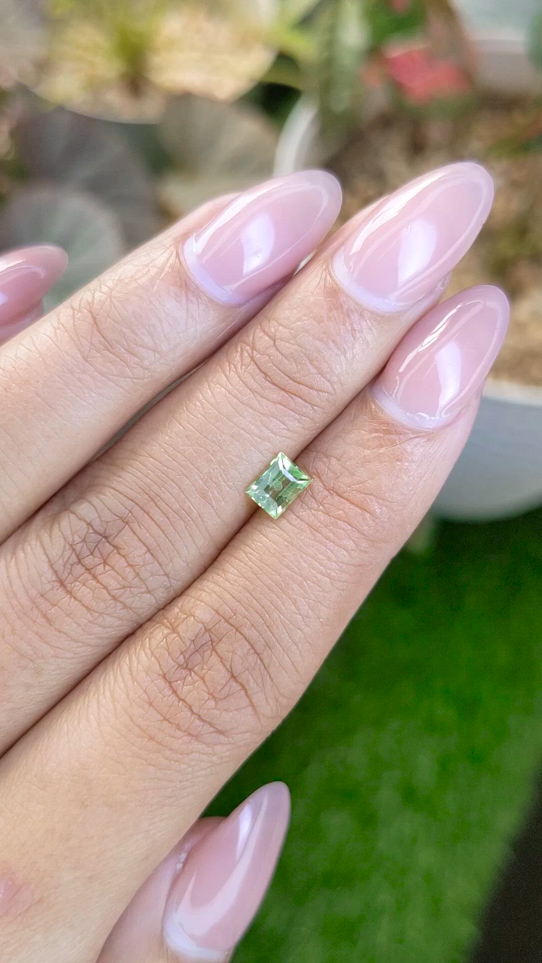 0.53 Ct. Yellowish Green Peridot from Pakistan Size Video