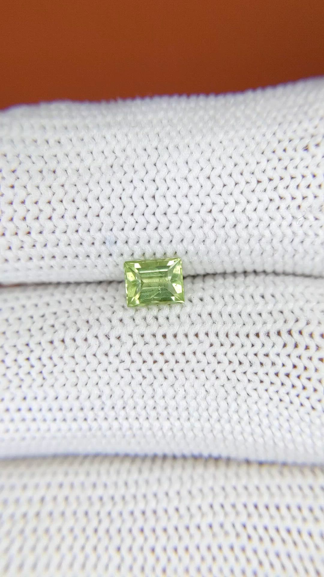 0.53 Ct. Yellowish Green Peridot from Pakistan Size Video