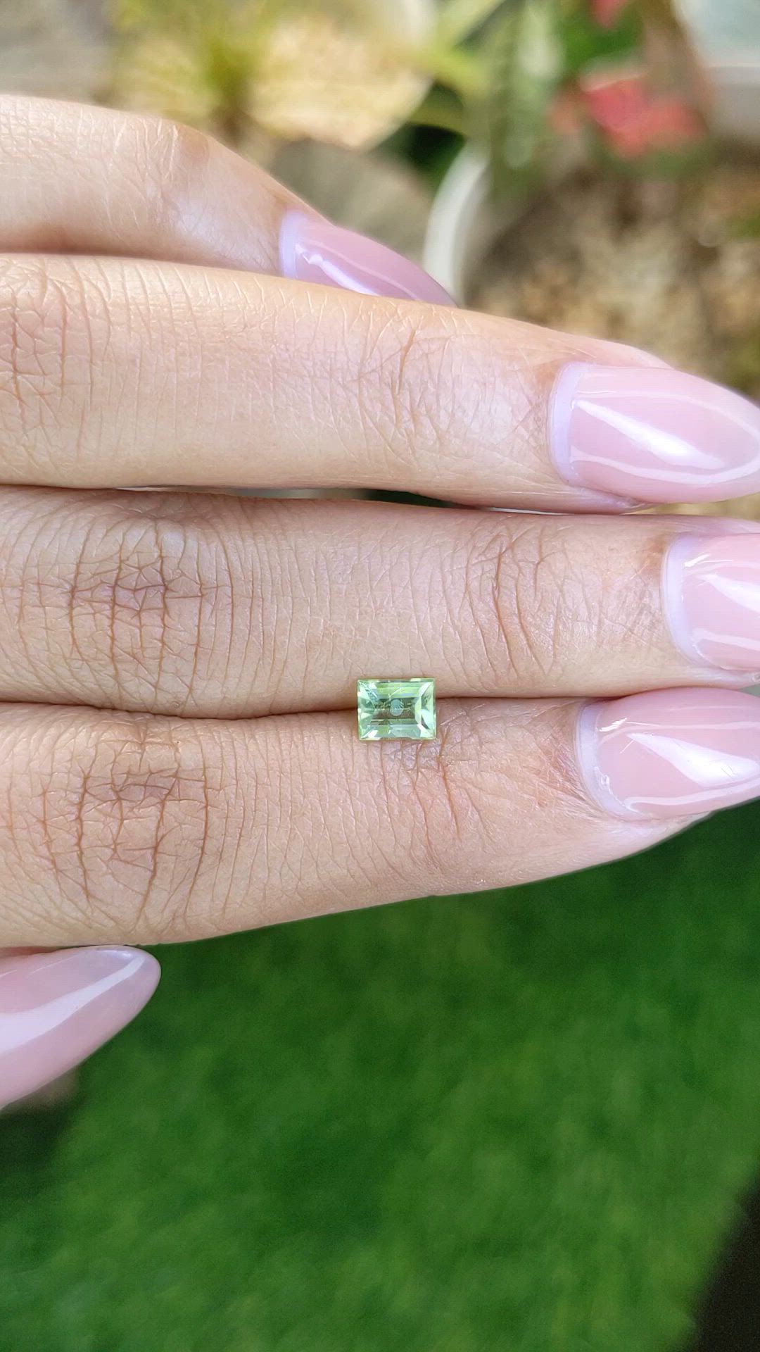 0.53 Ct. Yellowish Green Peridot from Pakistan Size Video