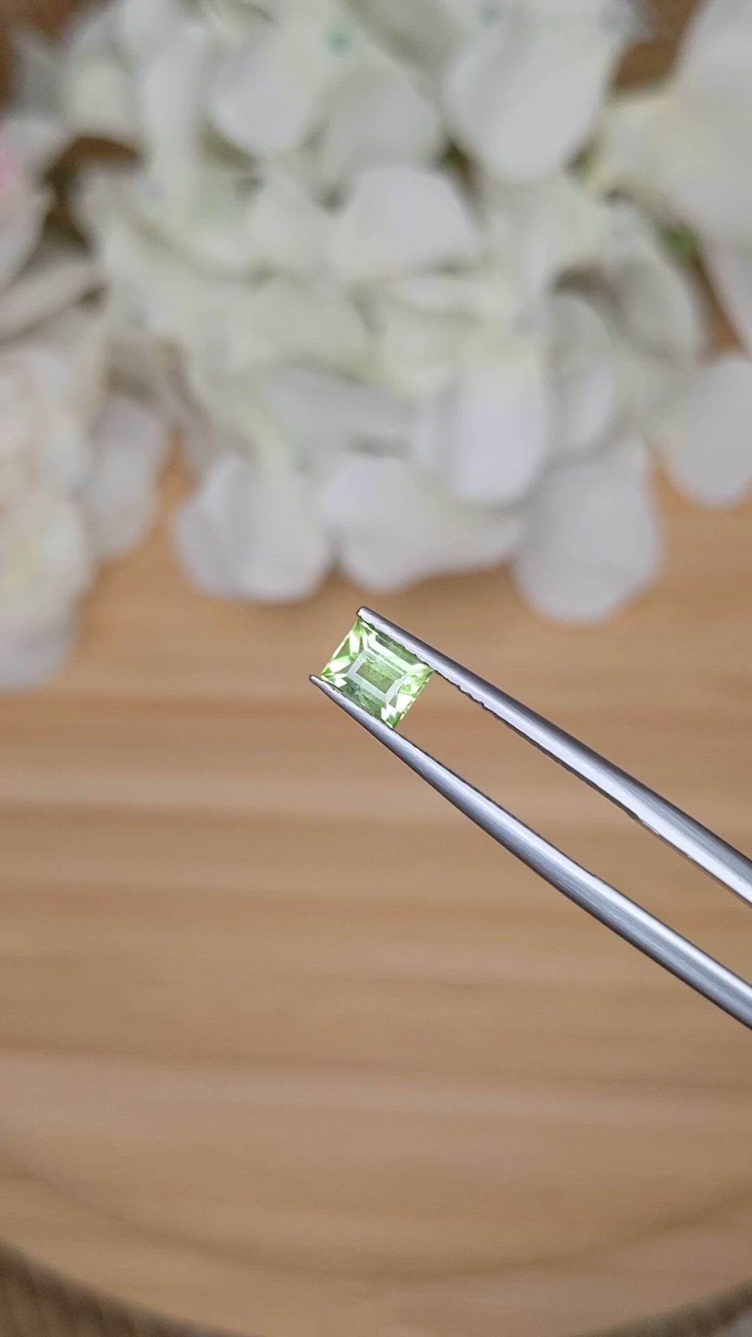 0.53 Ct. Yellowish Green Peridot from Pakistan Size Video