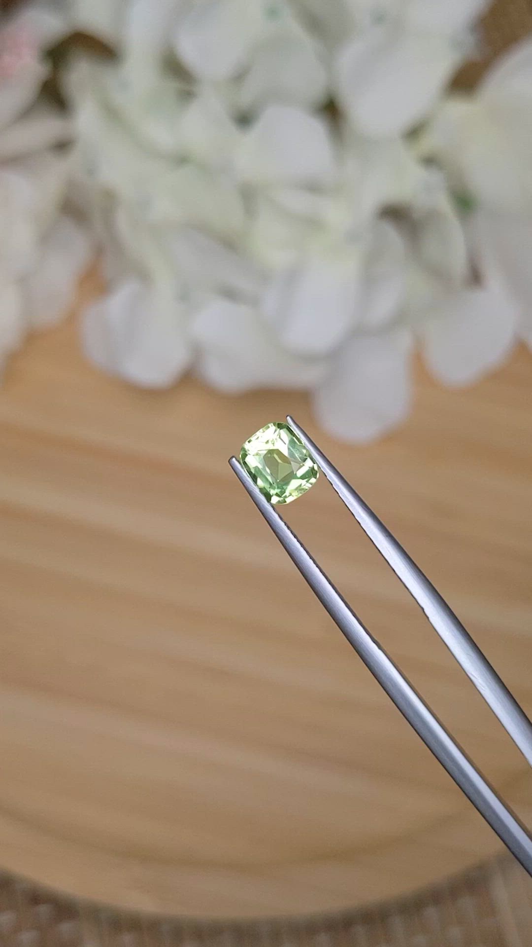 0.88 Ct. Yellowish Green Peridot from Pakistan Size Video
