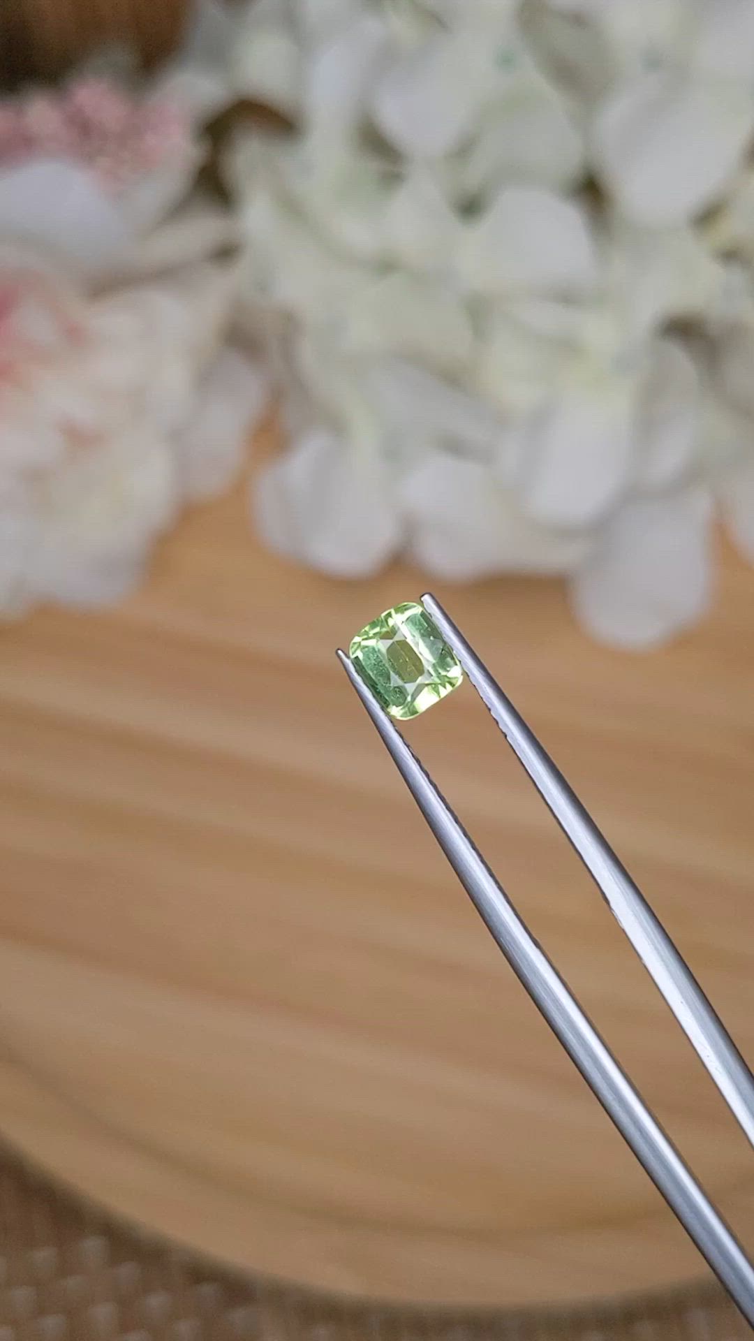 0.88 Ct. Yellowish Green Peridot from Pakistan Size Video