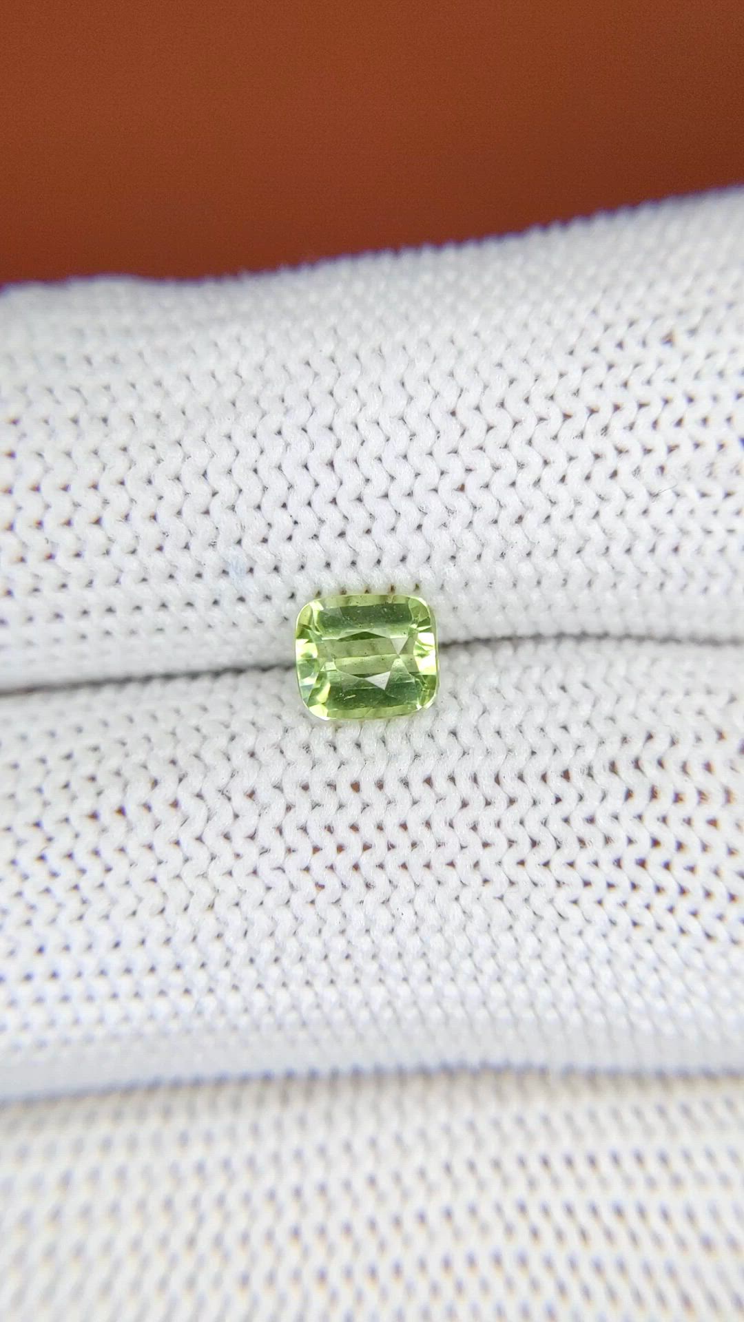 0.88 Ct. Yellowish Green Peridot from Pakistan Size Video