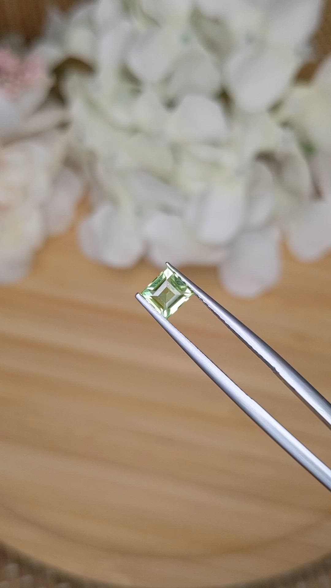 0.50 Ct. Yellowish Green Peridot from Pakistan Size Video