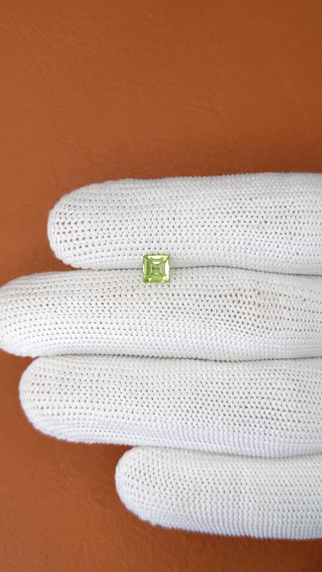0.50 Ct. Yellowish Green Peridot from Pakistan Size Video