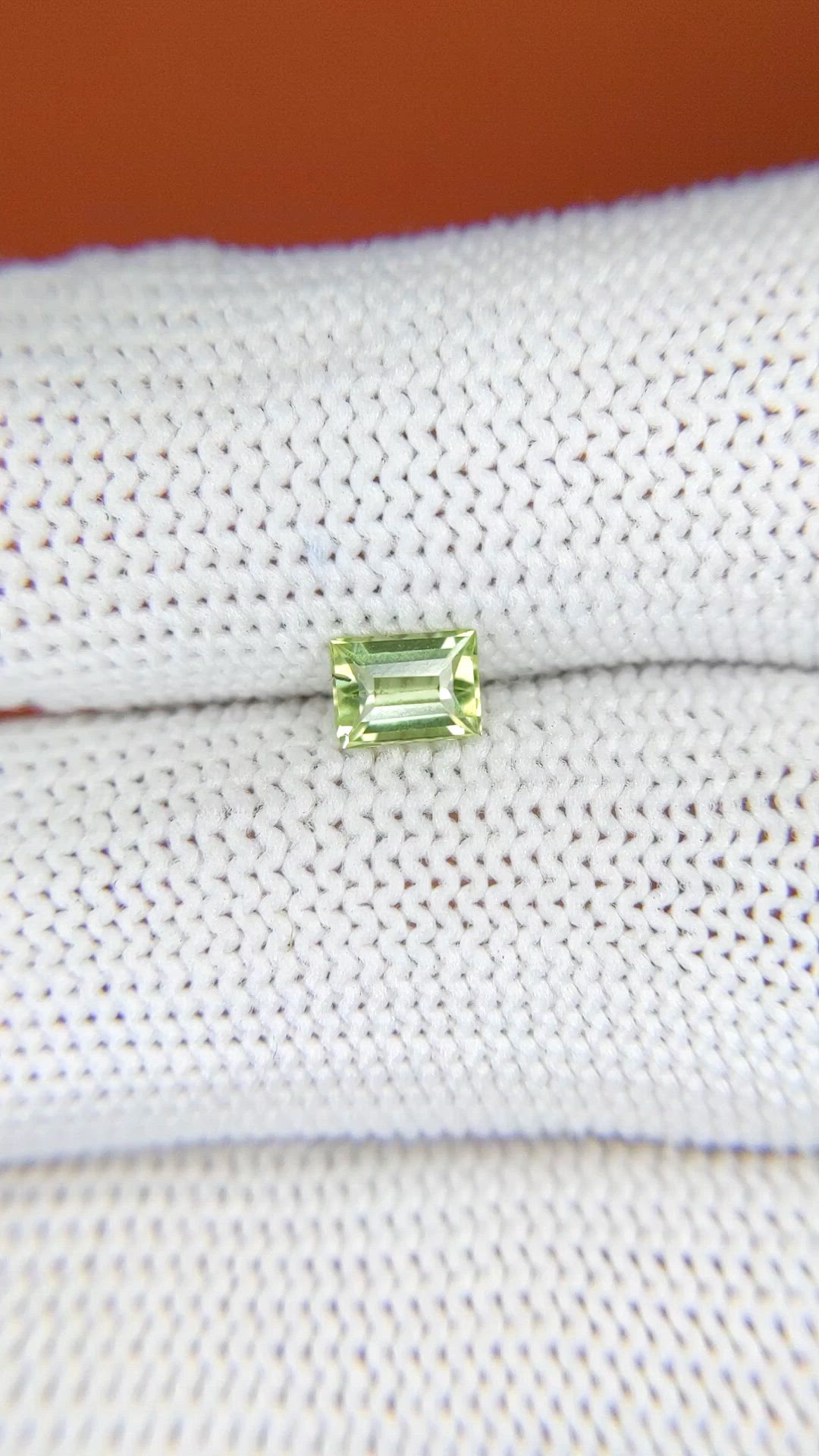 0.48 Ct. Yellowish Green Peridot from Ceylon (Sri Lanka) Size Video