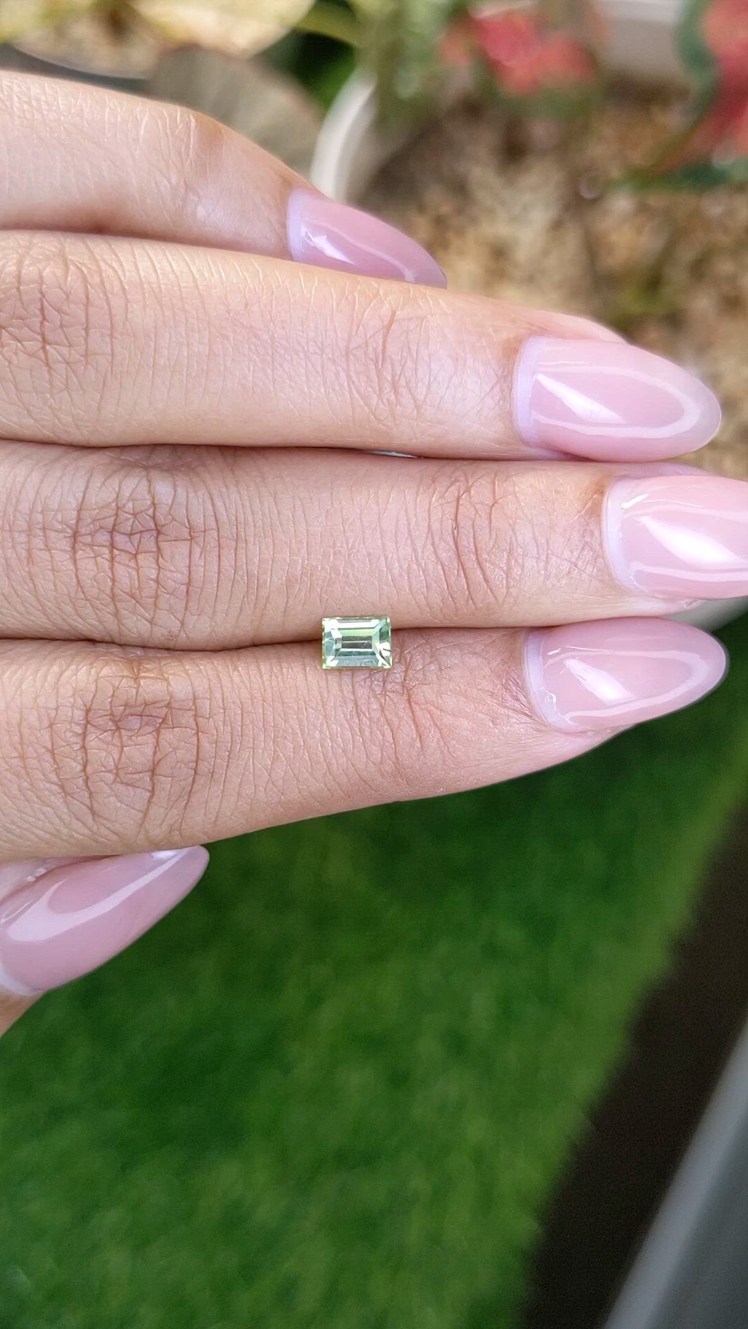0.48 Ct. Yellowish Green Peridot from Ceylon (Sri Lanka) Size Video