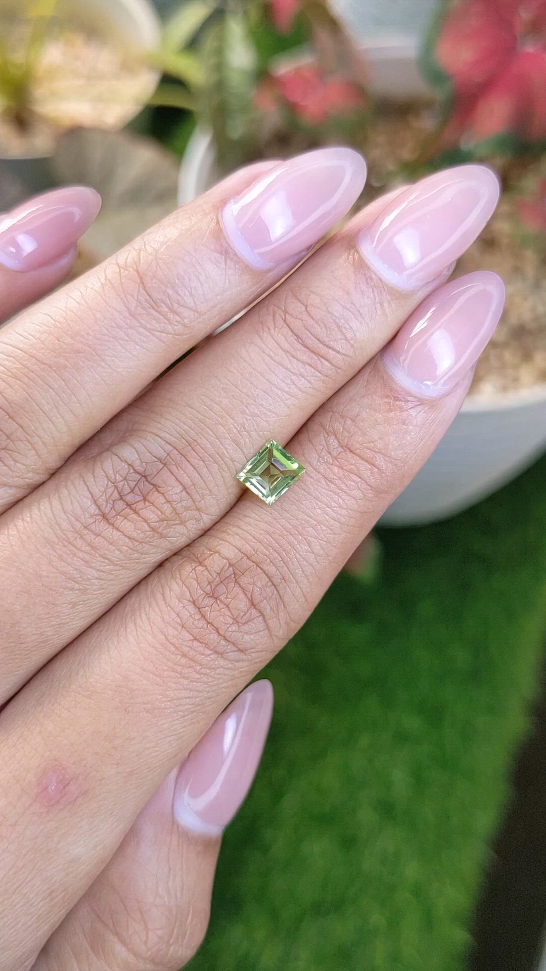 0.76 Ct. Yellowish Green Peridot from Pakistan Size Video