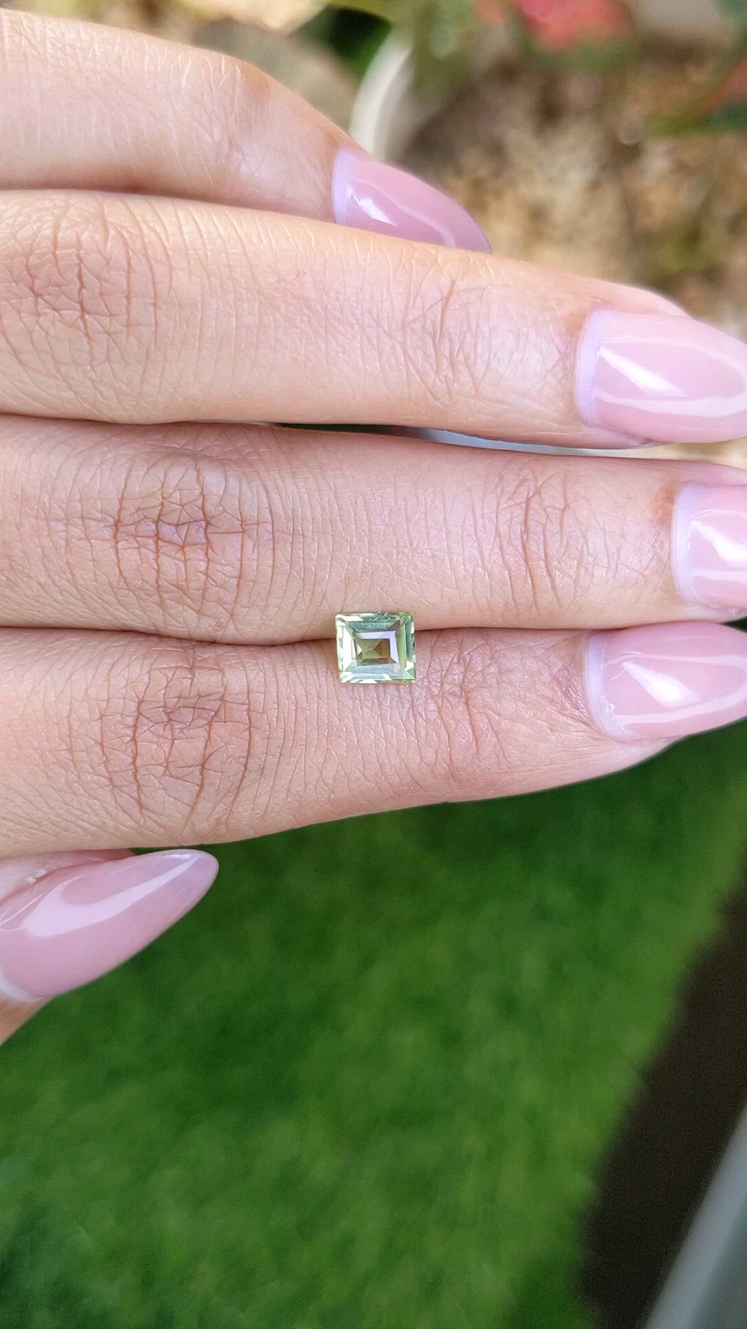 0.76 Ct. Yellowish Green Peridot from Pakistan Size Video