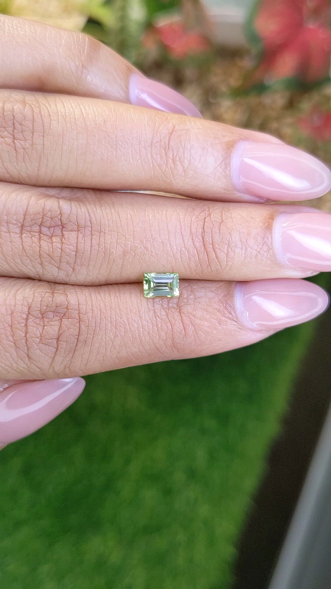 0.53 Ct. Green (Lime Green) Peridot from Pakistan Size Video