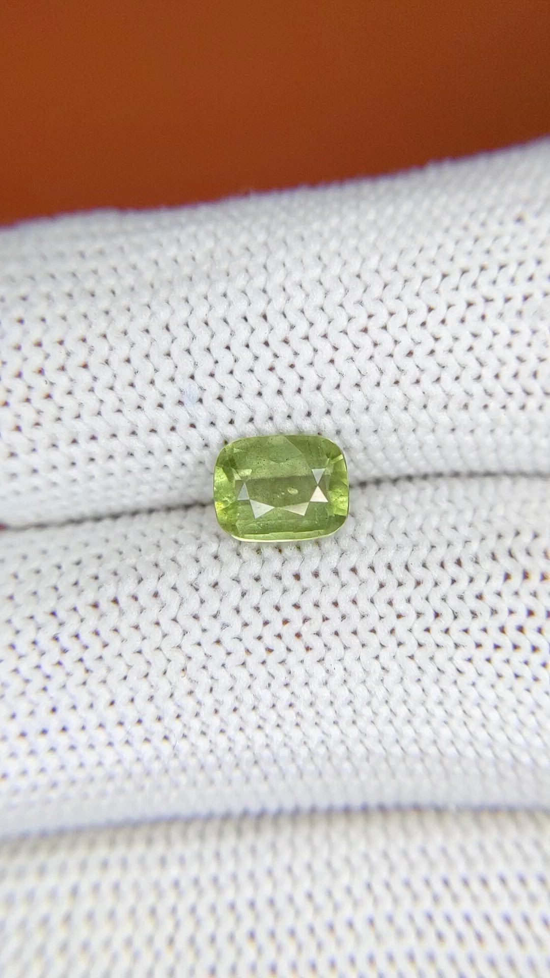 1.24 Ct. Green (Lime Green) Peridot from Pakistan Size Video