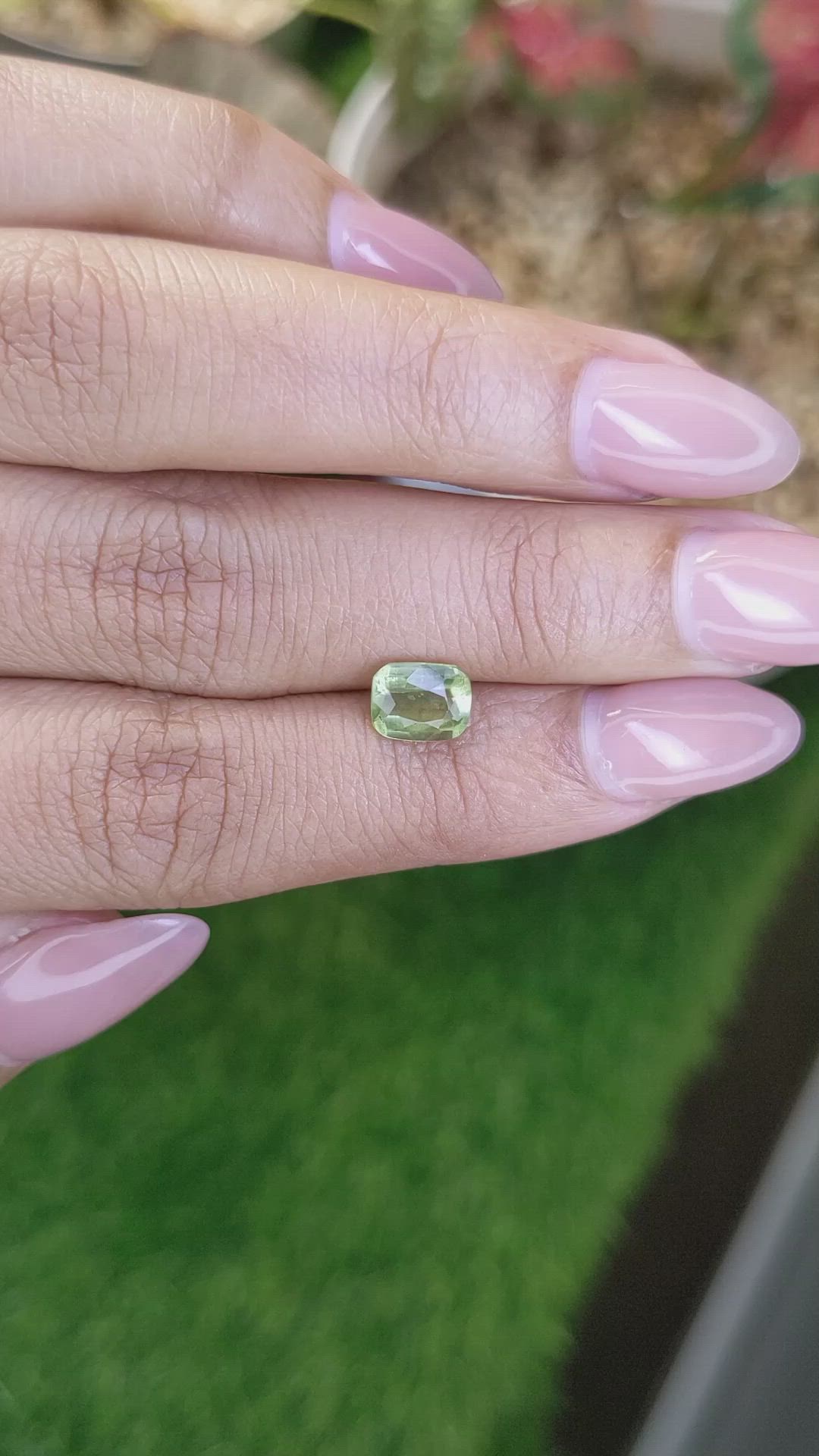 1.24 Ct. Green (Lime Green) Peridot from Pakistan Size Video