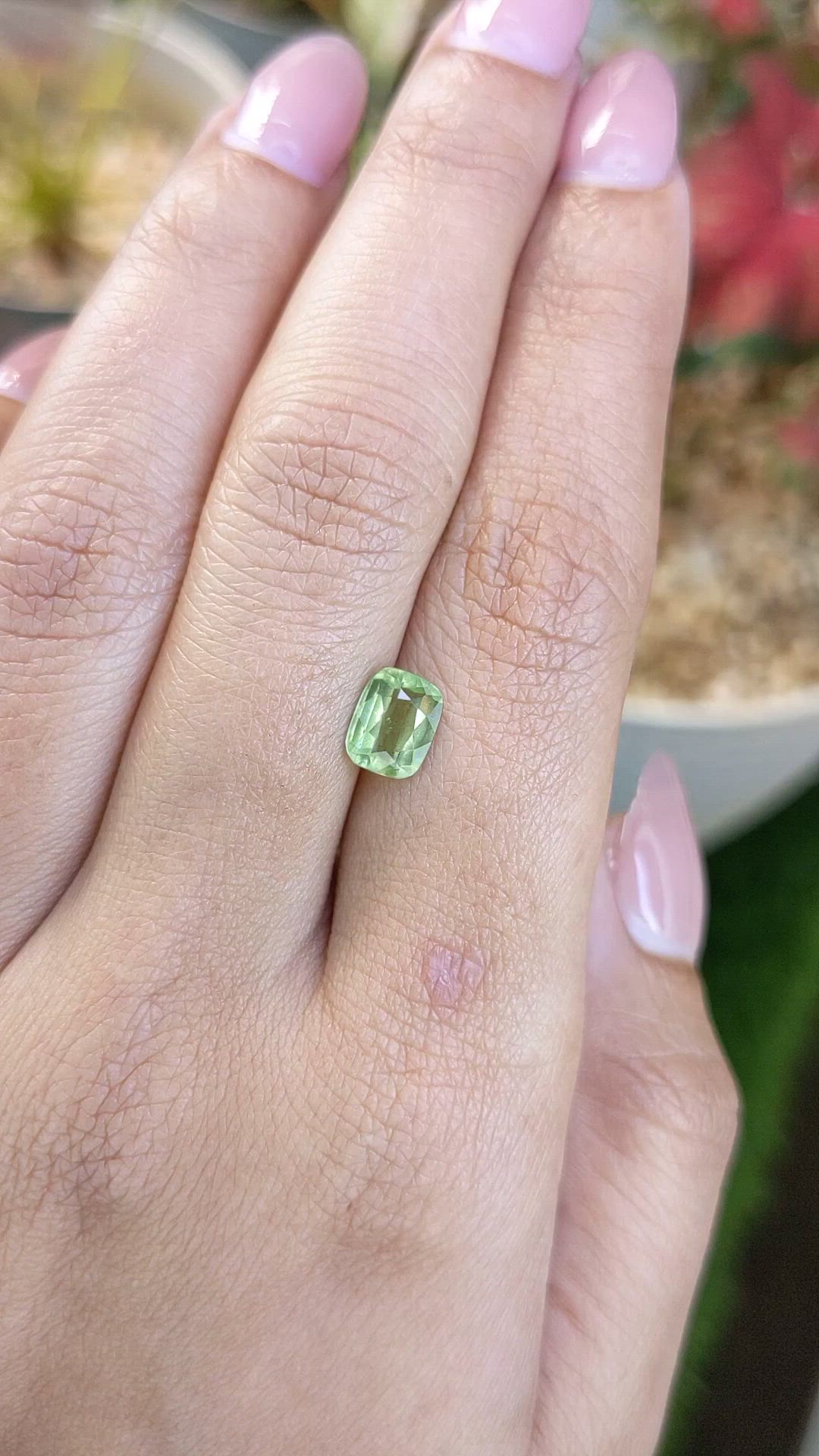 1.24 Ct. Green (Lime Green) Peridot from Pakistan Size Video