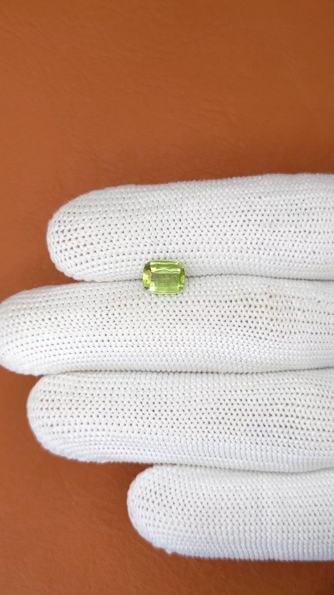 1.24 Ct. Green (Lime Green) Peridot from Pakistan Size Video