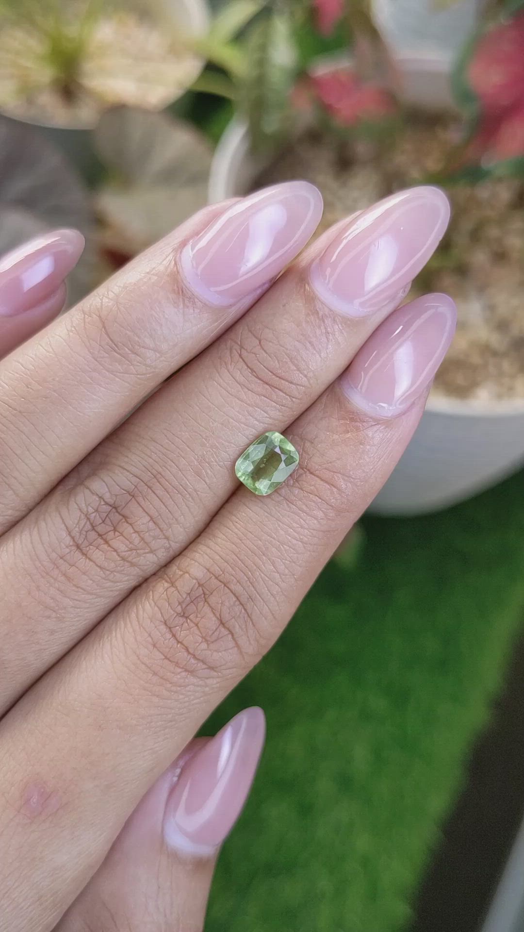 1.24 Ct. Green (Lime Green) Peridot from Pakistan Size Video