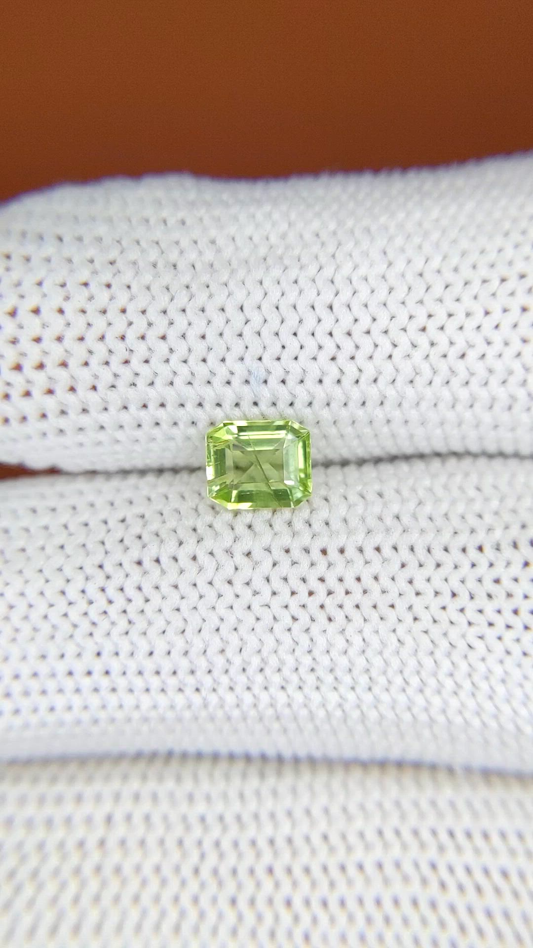 0.76 Ct. Yellowish Green Peridot from Pakistan Size Video
