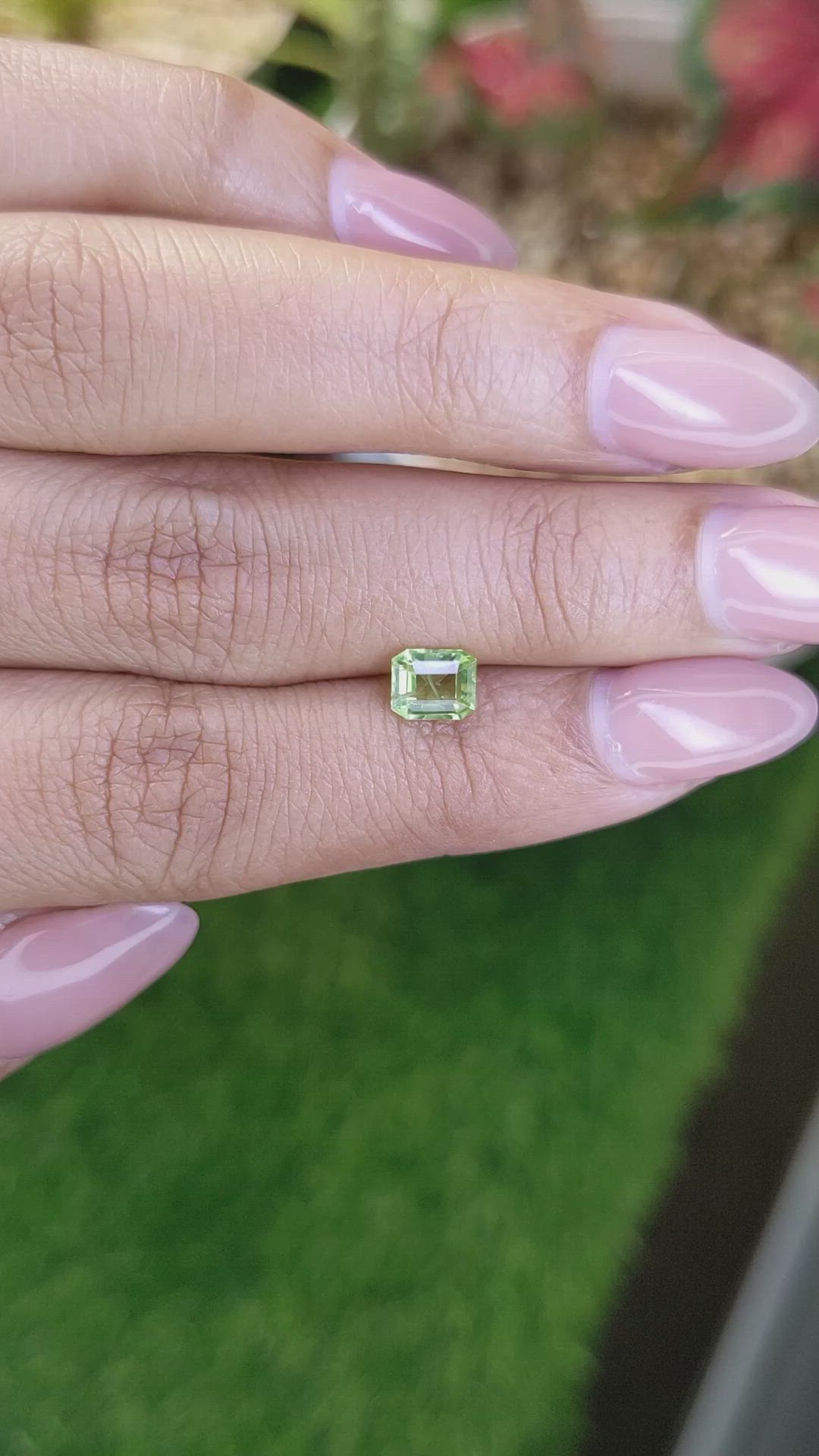 0.76 Ct. Yellowish Green Peridot from Pakistan Size Video