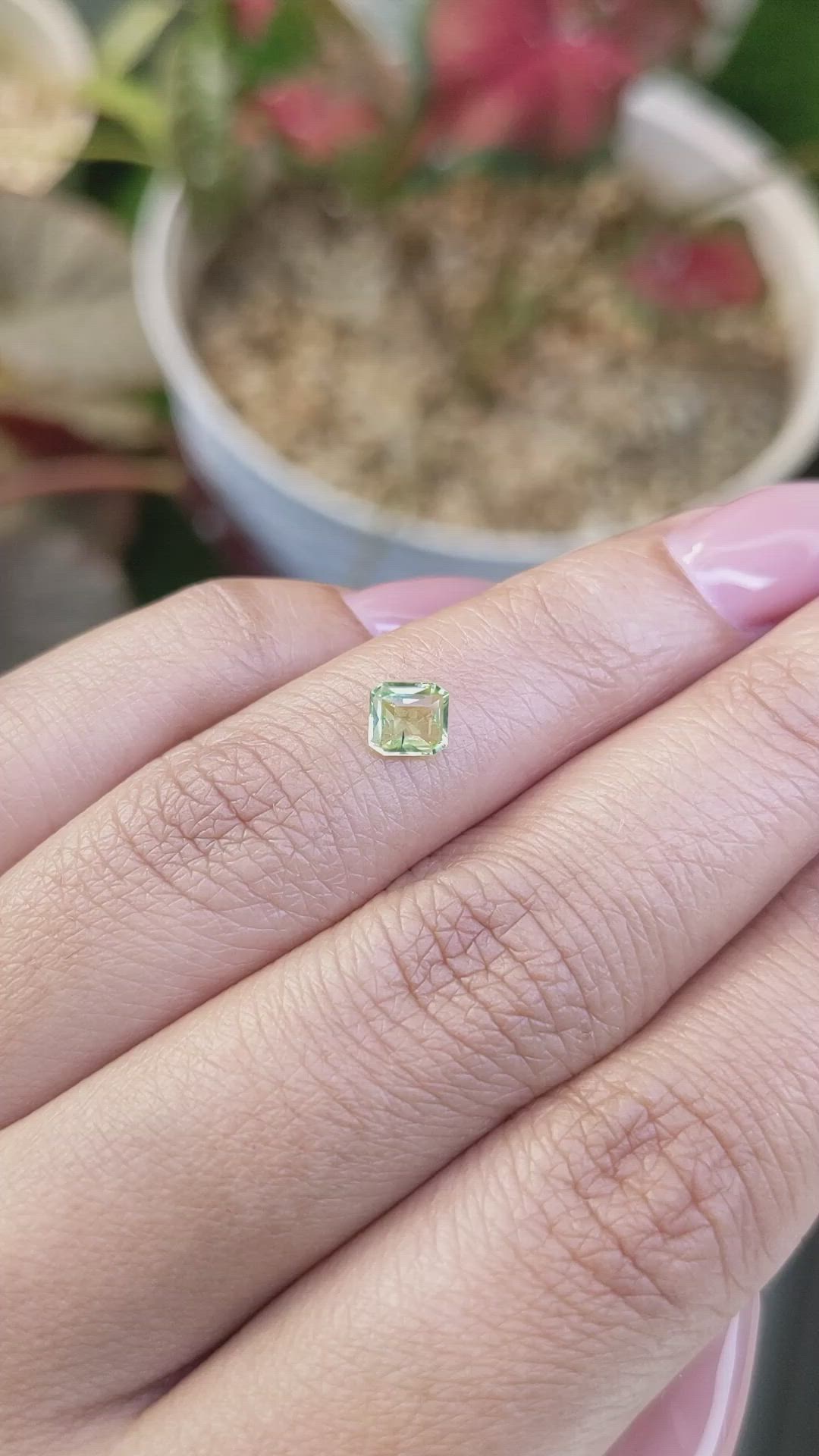 0.43 Ct. Yellowish Green Peridot from Pakistan Size Video