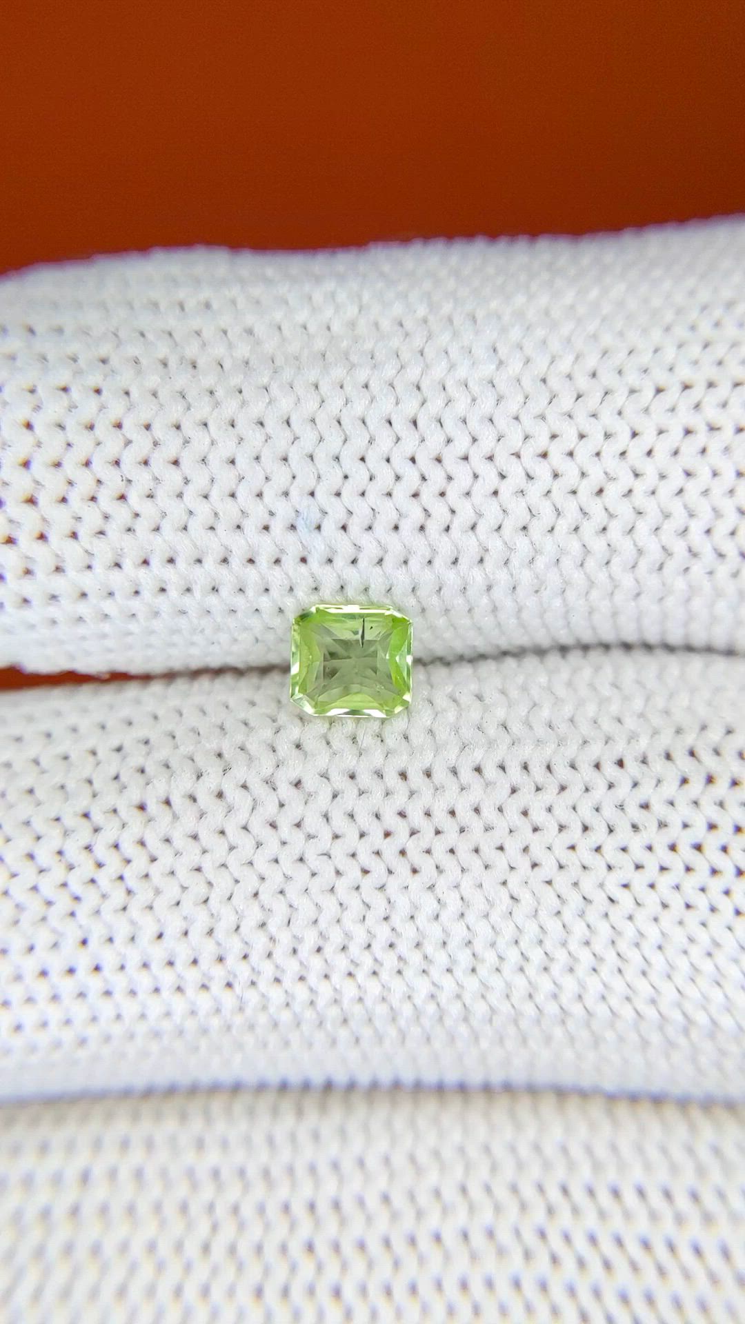 0.43 Ct. Yellowish Green Peridot from Pakistan Size Video