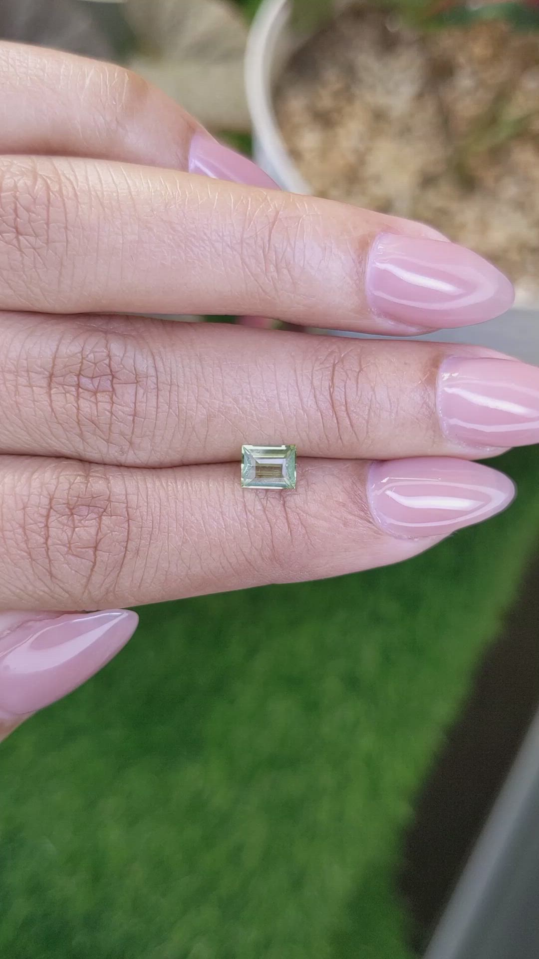 0.58 Ct. Yellowish Green Peridot from Pakistan Size Video