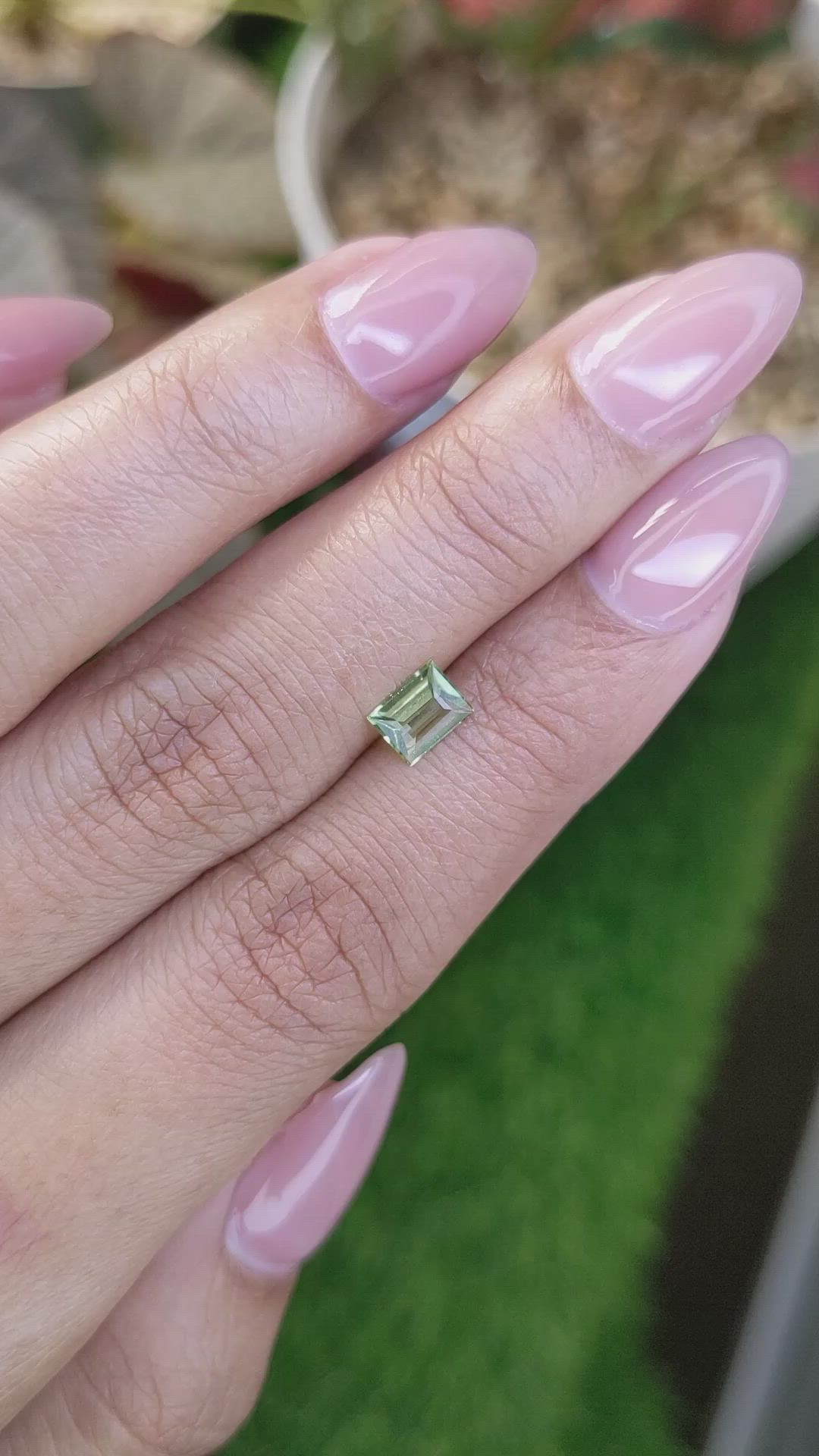 0.58 Ct. Yellowish Green Peridot from Pakistan Size Video
