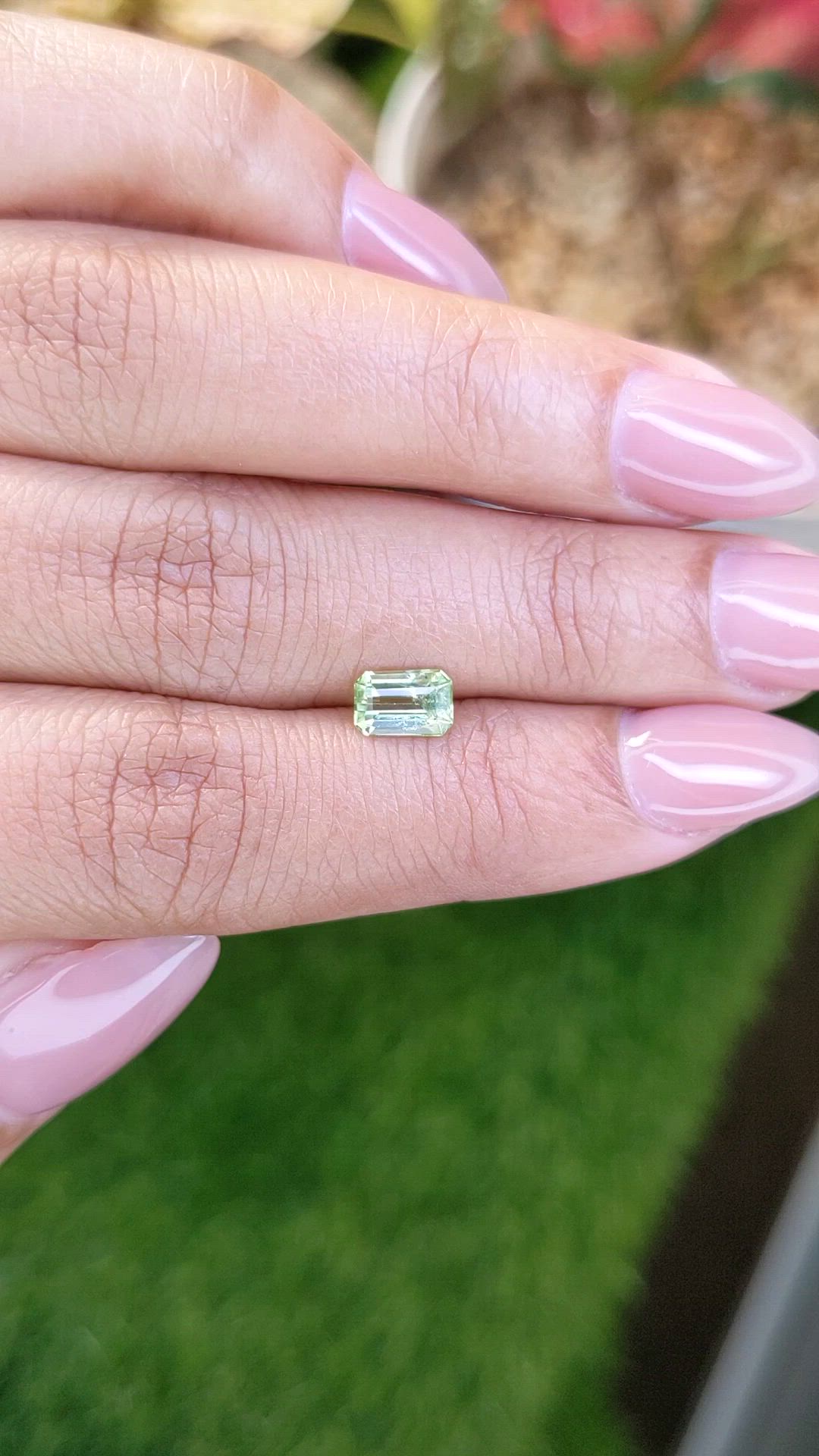 0.75 Ct. Yellowish Green Peridot from Pakistan Size Video
