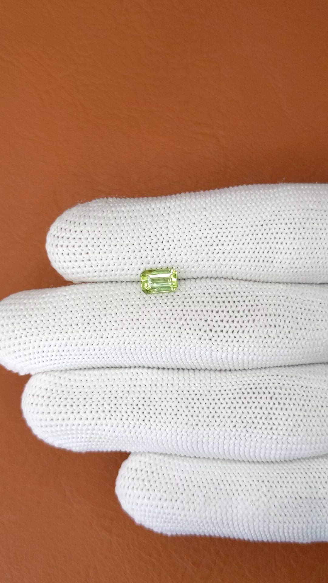0.75 Ct. Yellowish Green Peridot from Pakistan Size Video