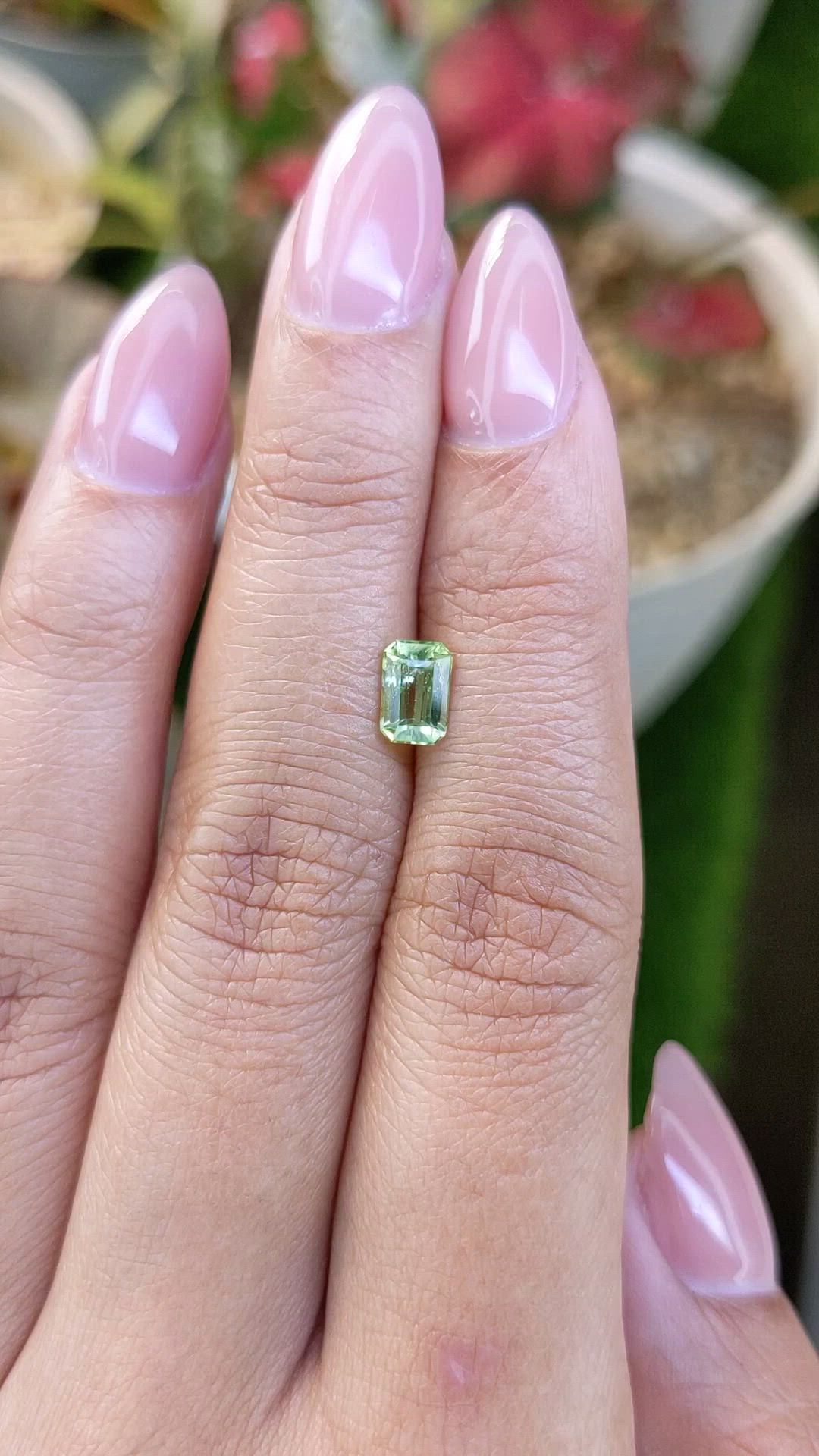 0.75 Ct. Yellowish Green Peridot from Pakistan Size Video