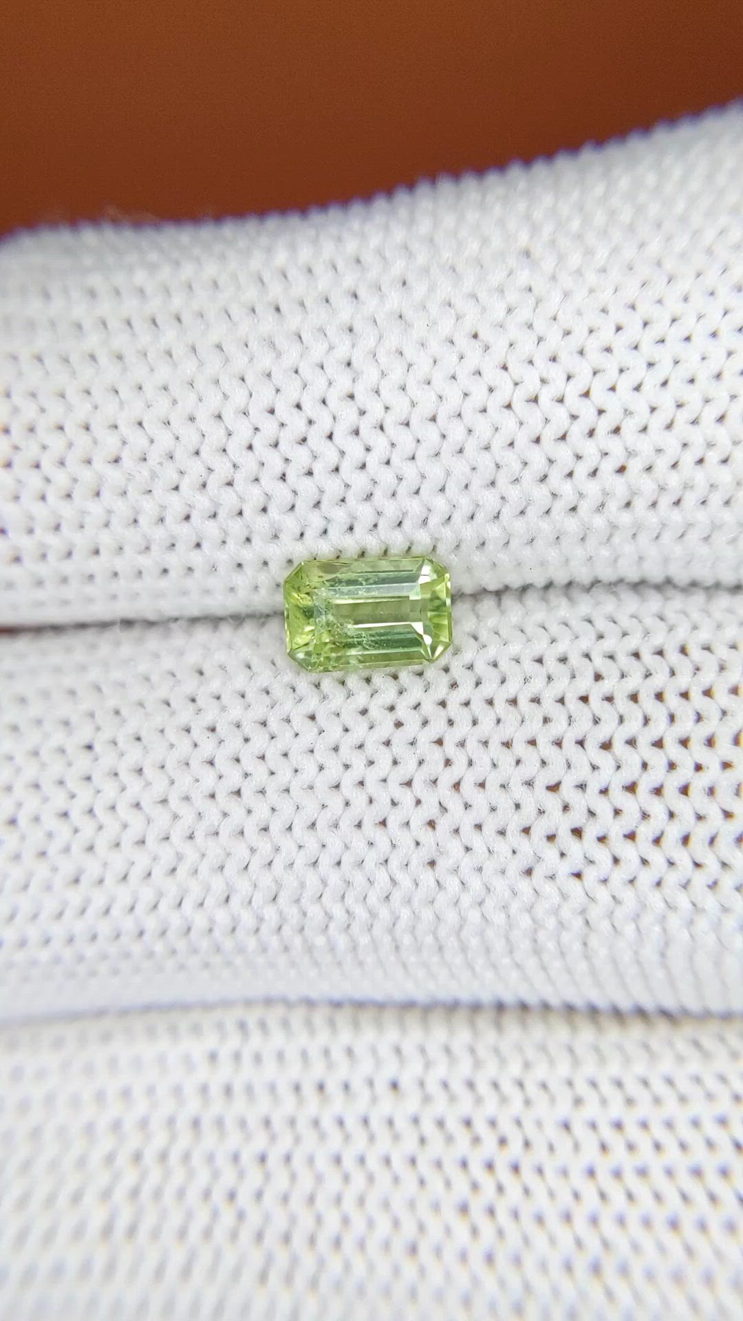 0.75 Ct. Yellowish Green Peridot from Pakistan Size Video