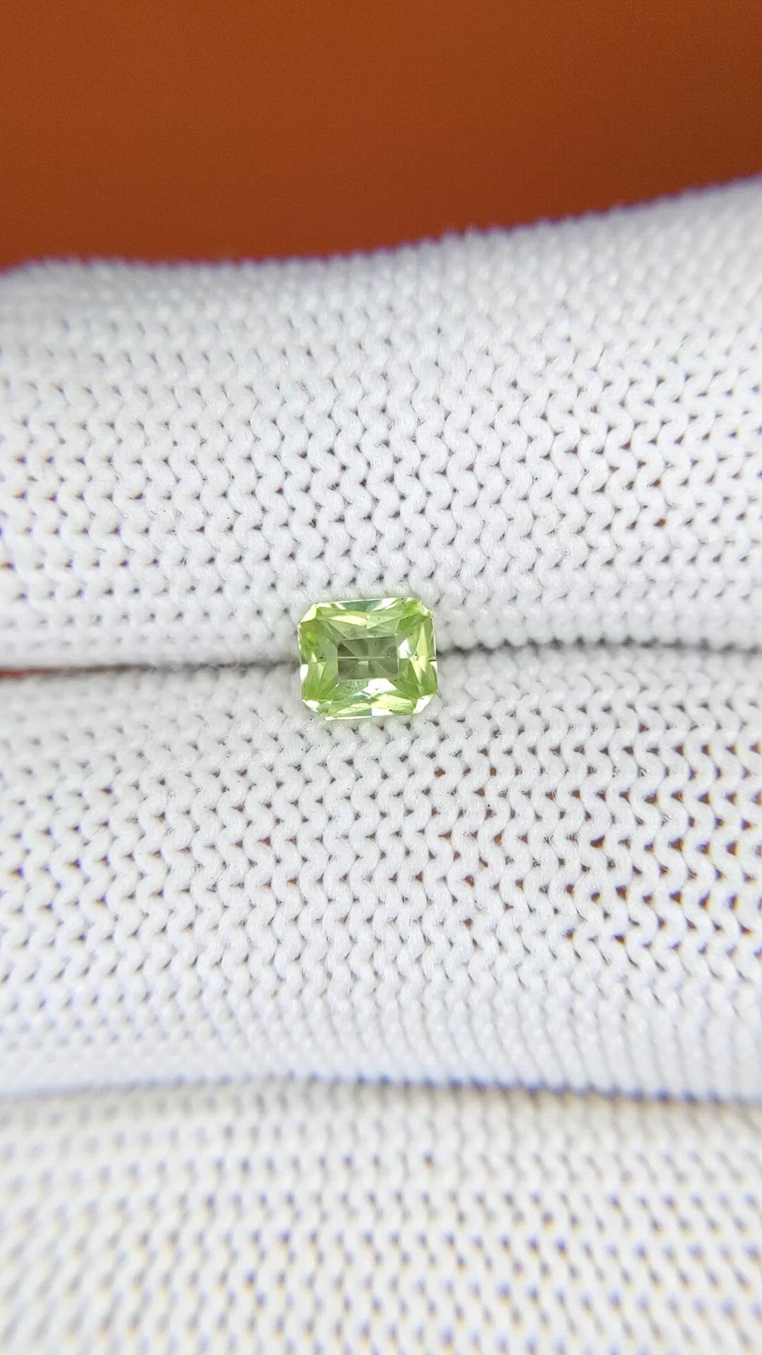 0.51 Ct. Yellowish Green Peridot from Pakistan Size Video