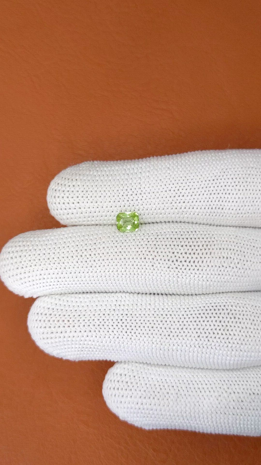 0.51 Ct. Yellowish Green Peridot from Pakistan Size Video