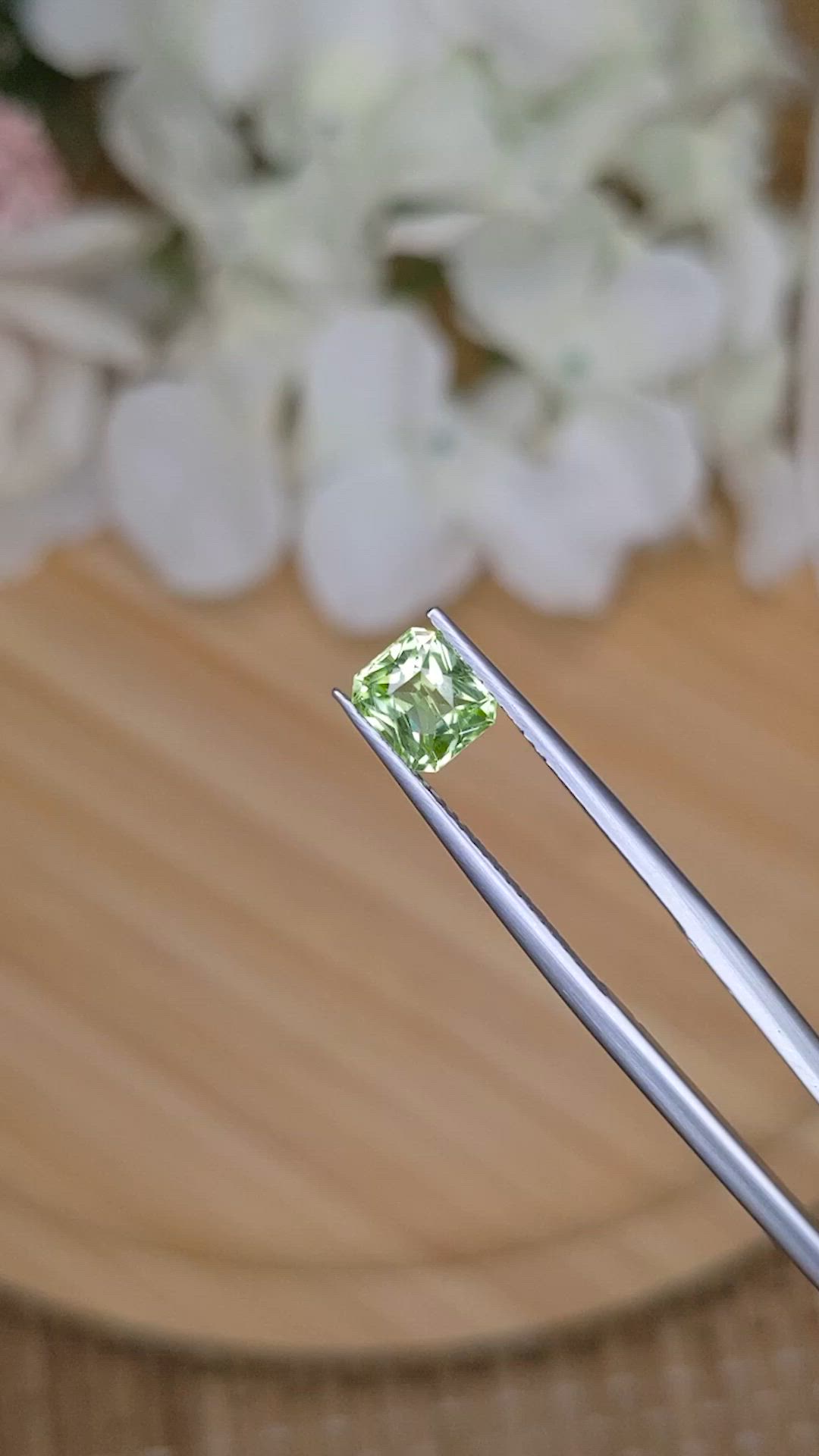 0.93 Ct. Green (Lime Green) Peridot from Pakistan Size Video