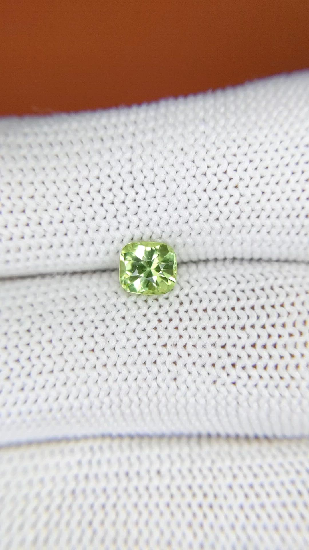 0.78 Ct. Yellowish Green Peridot from Pakistan Size Video
