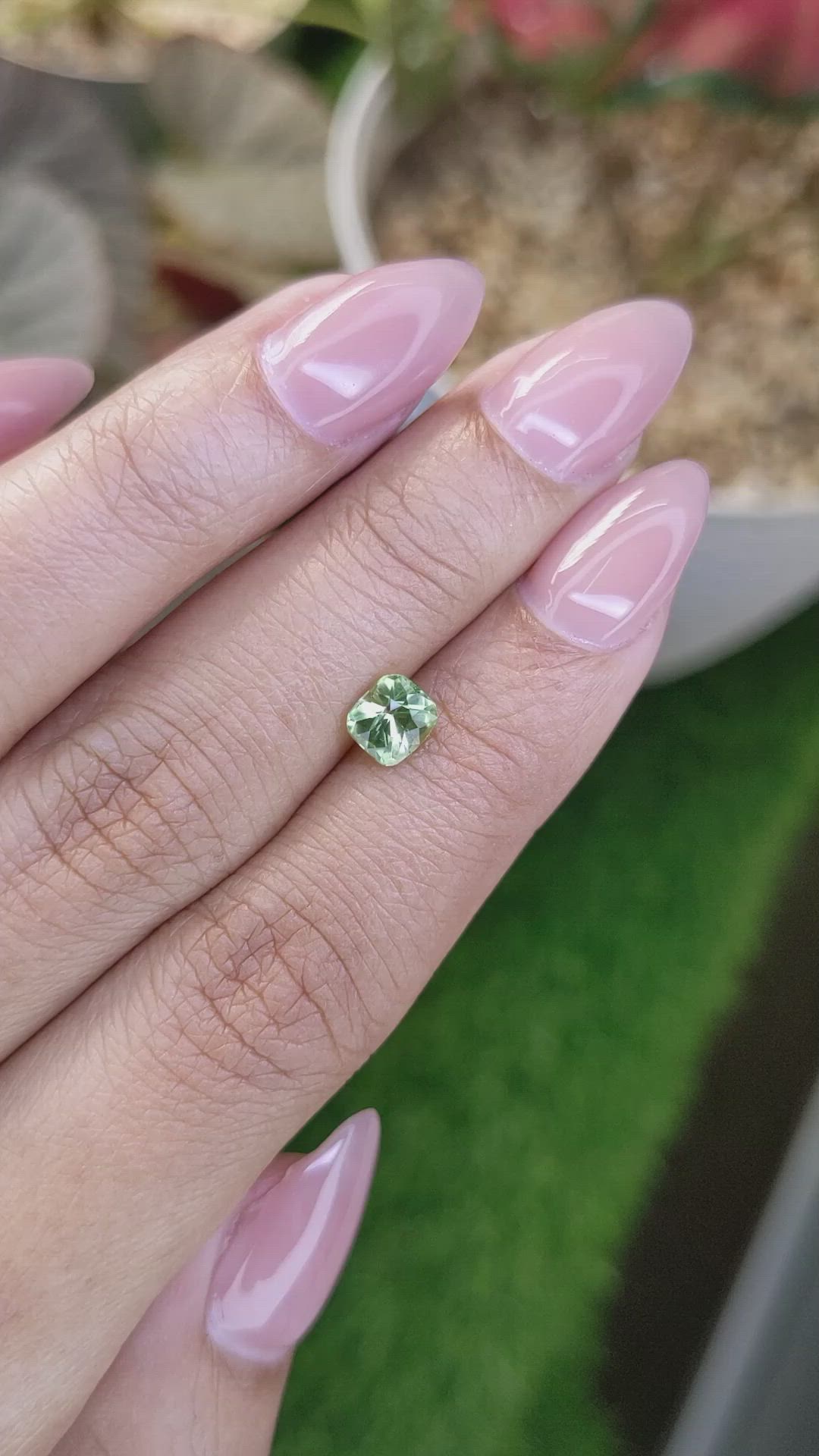 0.78 Ct. Yellowish Green Peridot from Pakistan Size Video