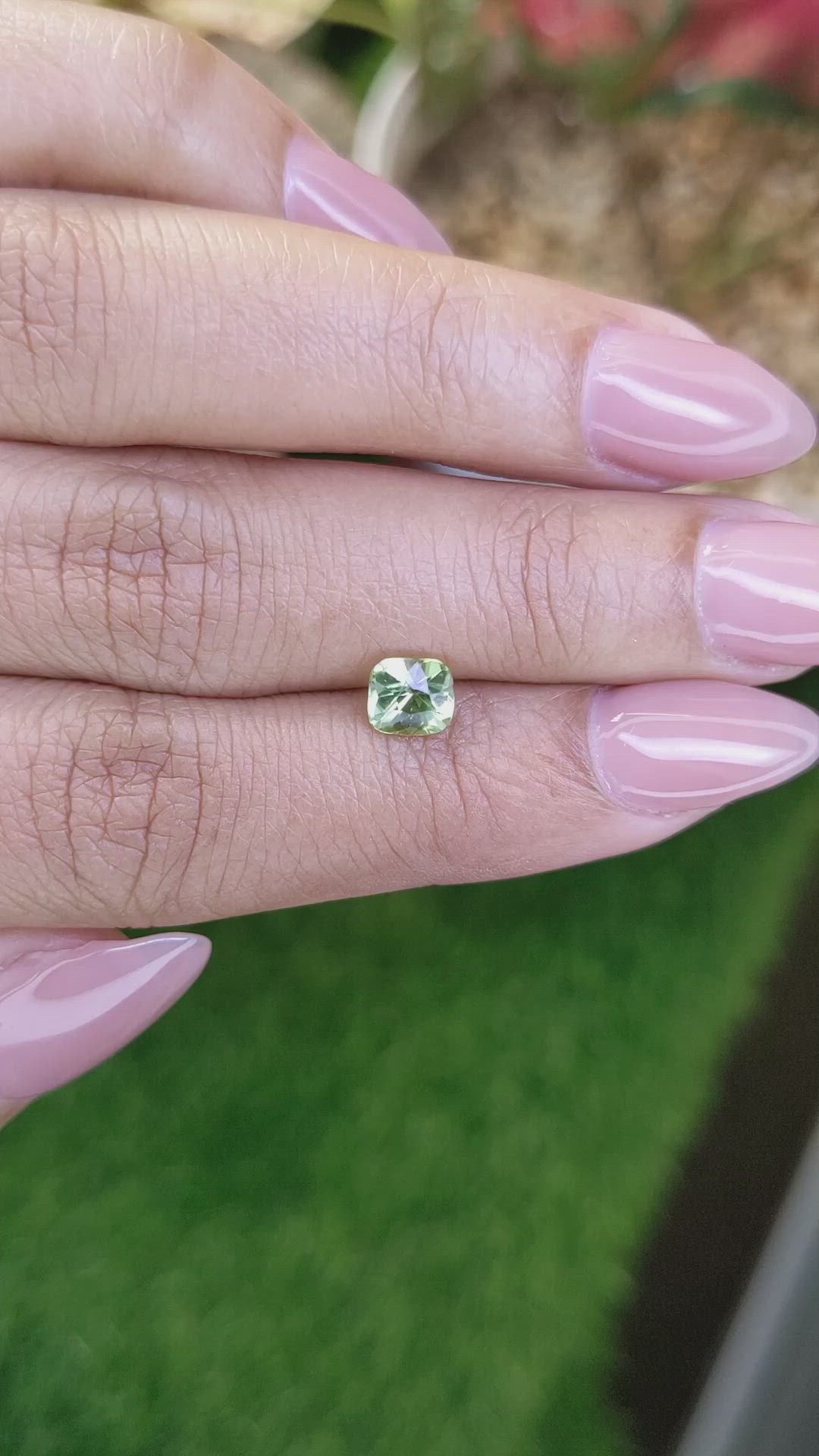 0.78 Ct. Yellowish Green Peridot from Pakistan Size Video