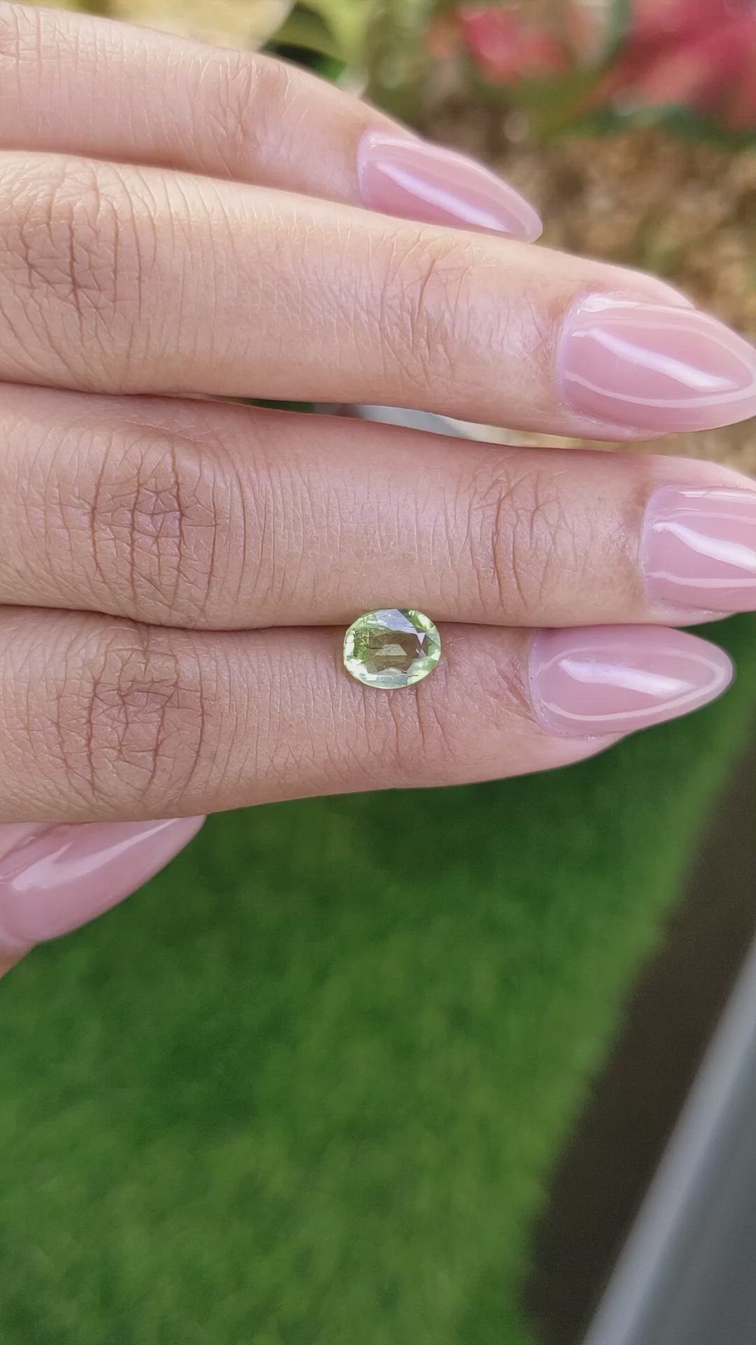1.07 Ct. Yellowish Green Peridot from Pakistan Size Video