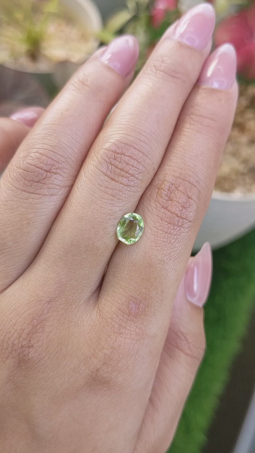 1.07 Ct. Yellowish Green Peridot from Pakistan Size Video
