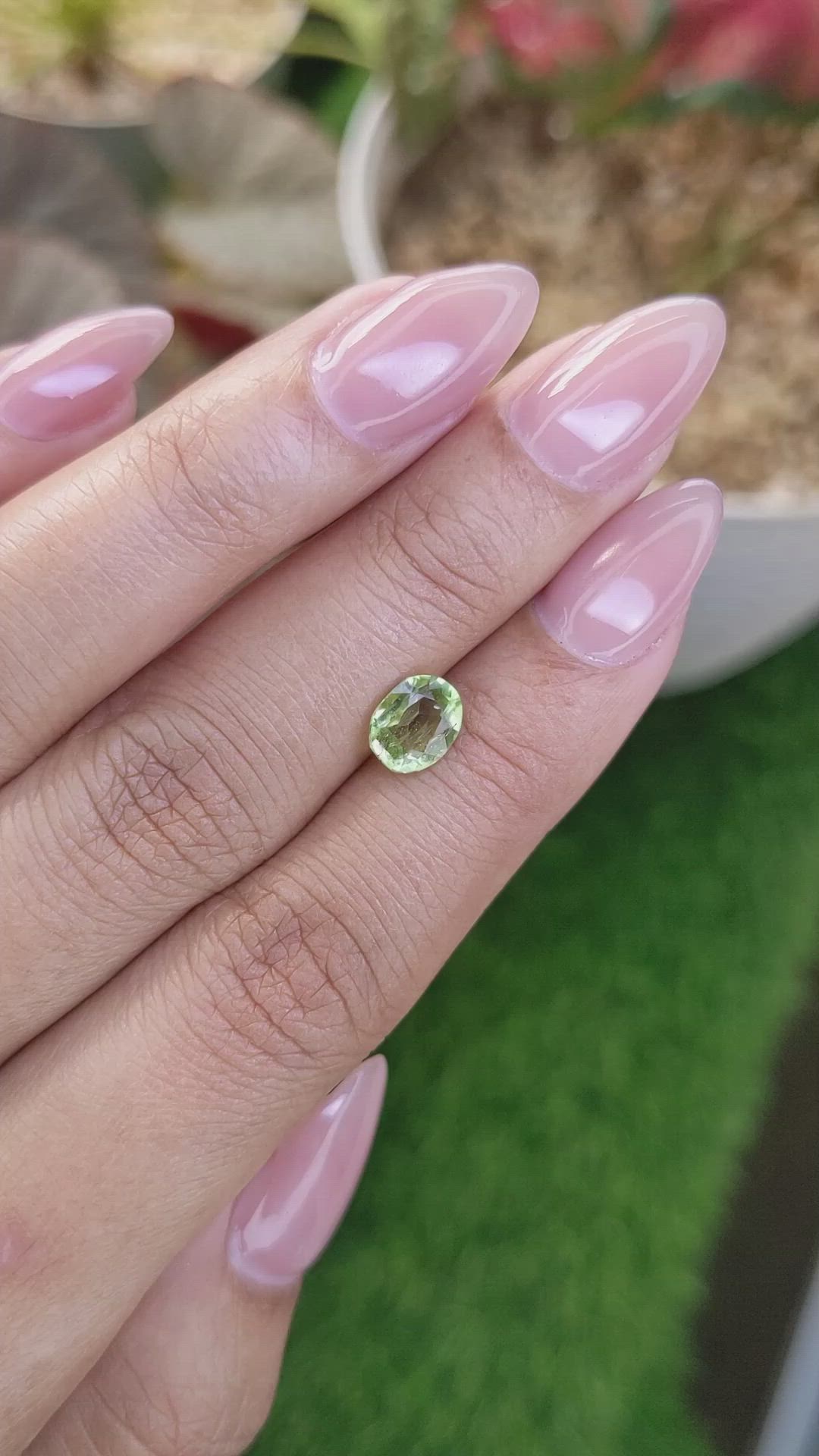 1.07 Ct. Yellowish Green Peridot from Pakistan Size Video