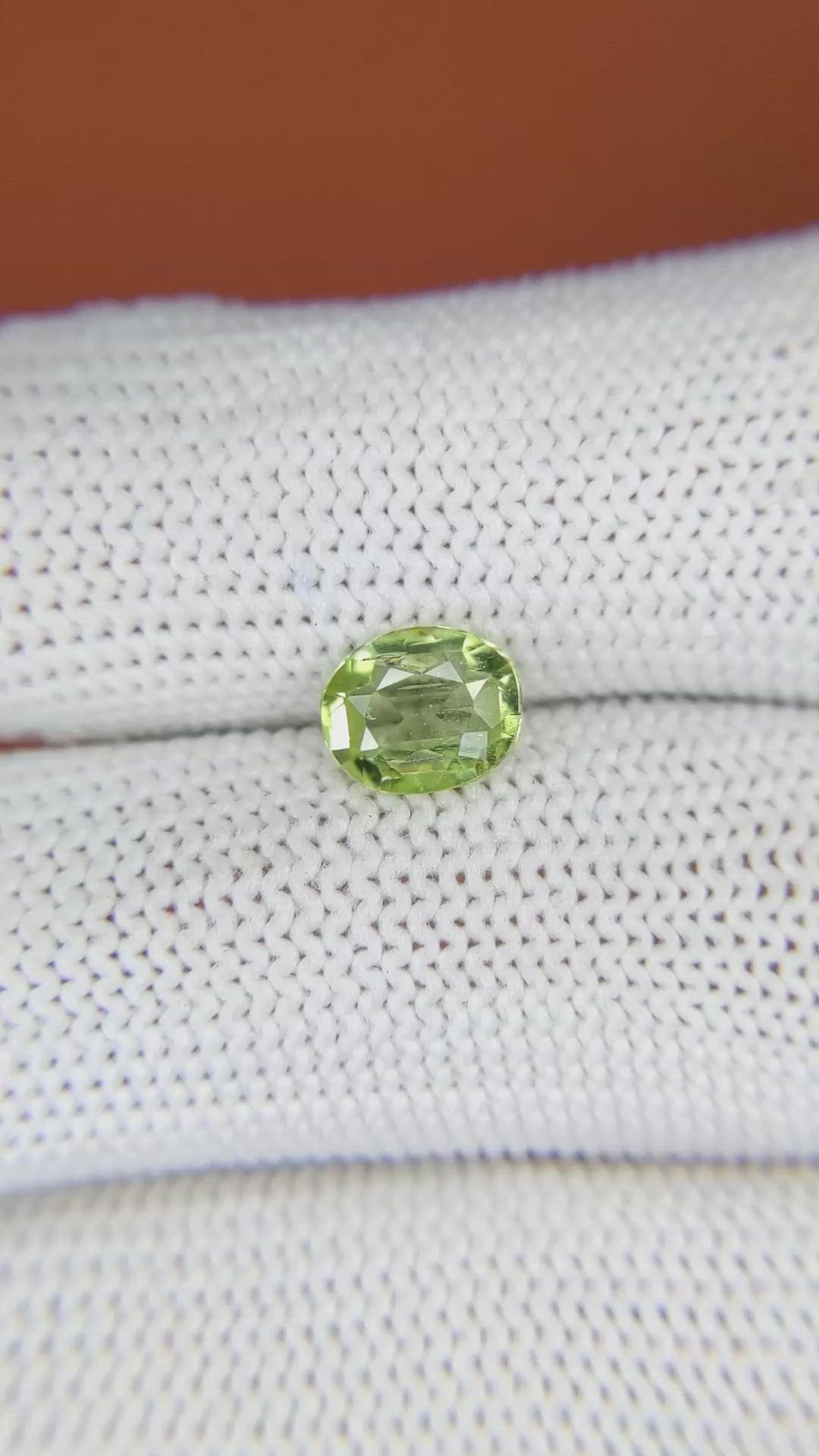 1.07 Ct. Yellowish Green Peridot from Pakistan Size Video