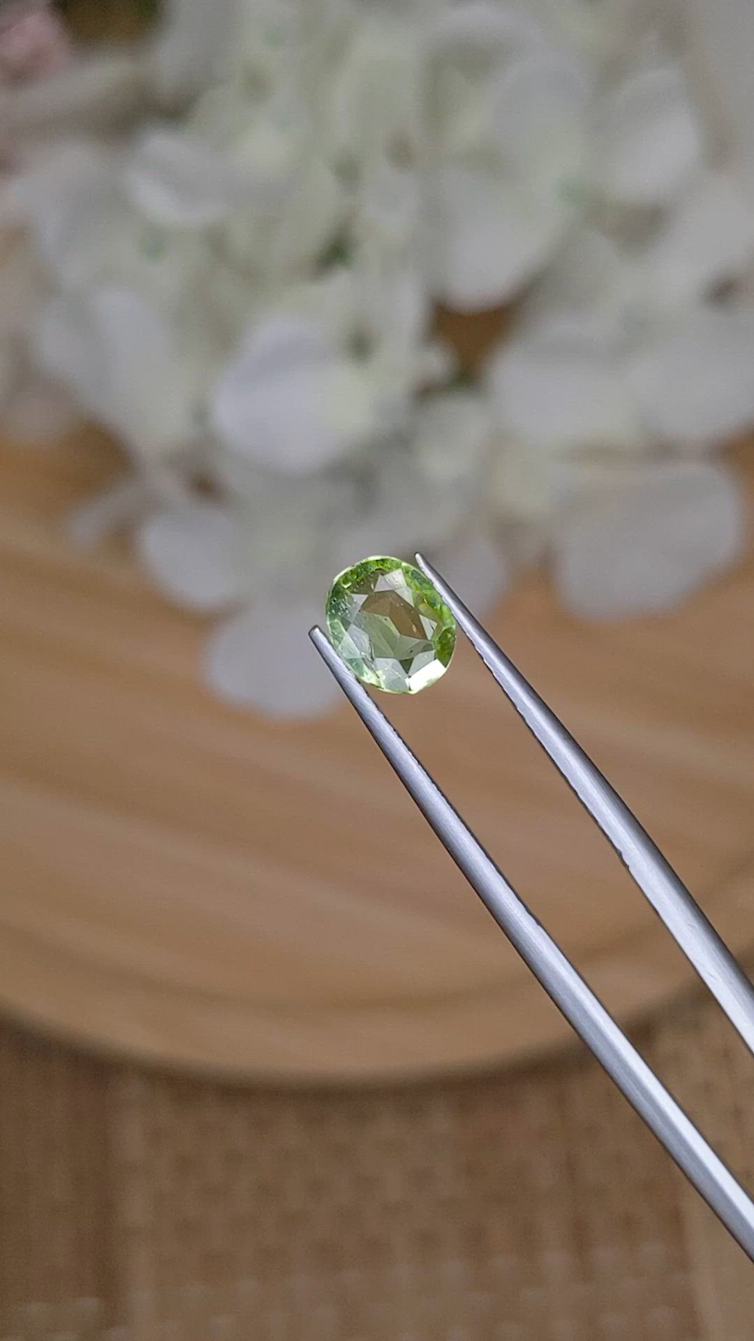 1.07 Ct. Yellowish Green Peridot from Pakistan Size Video