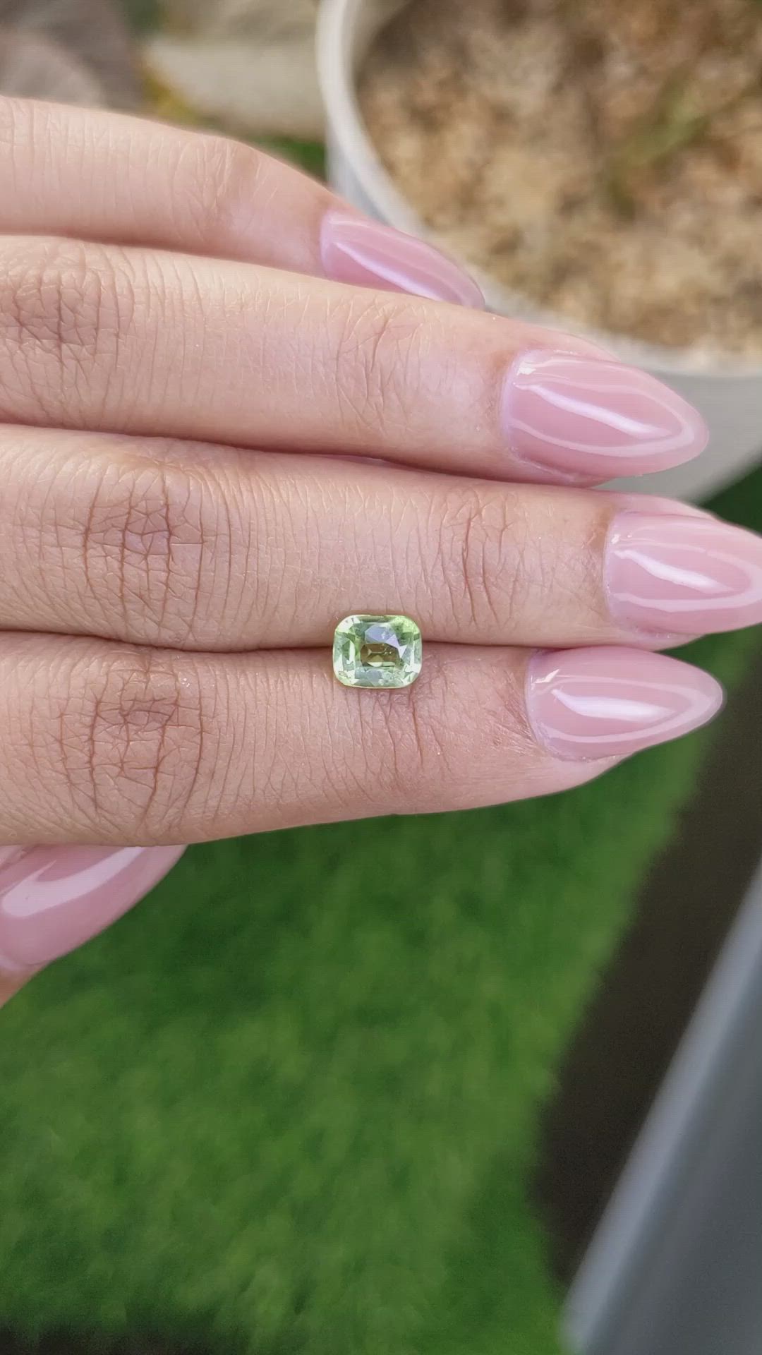1.13 Ct. Yellowish Green Peridot from Pakistan Size Video