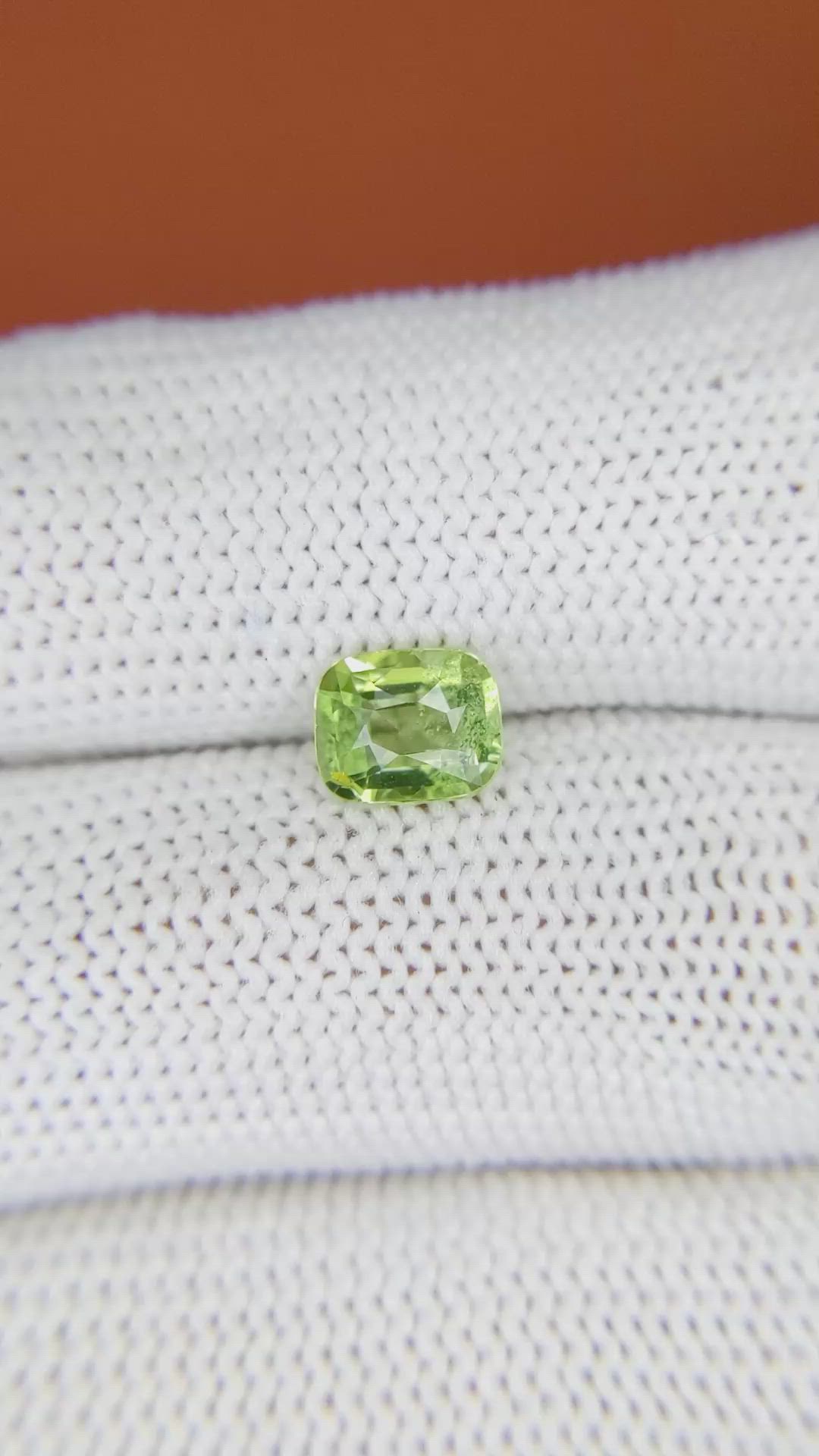 1.13 Ct. Yellowish Green Peridot from Pakistan Size Video