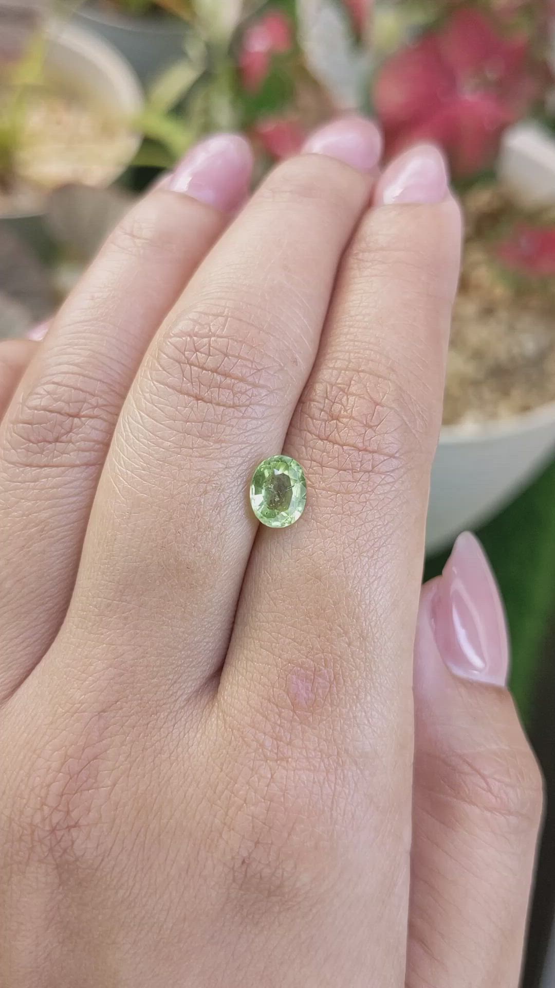 1.12 Ct. Yellowish Green Peridot from Pakistan Size Video