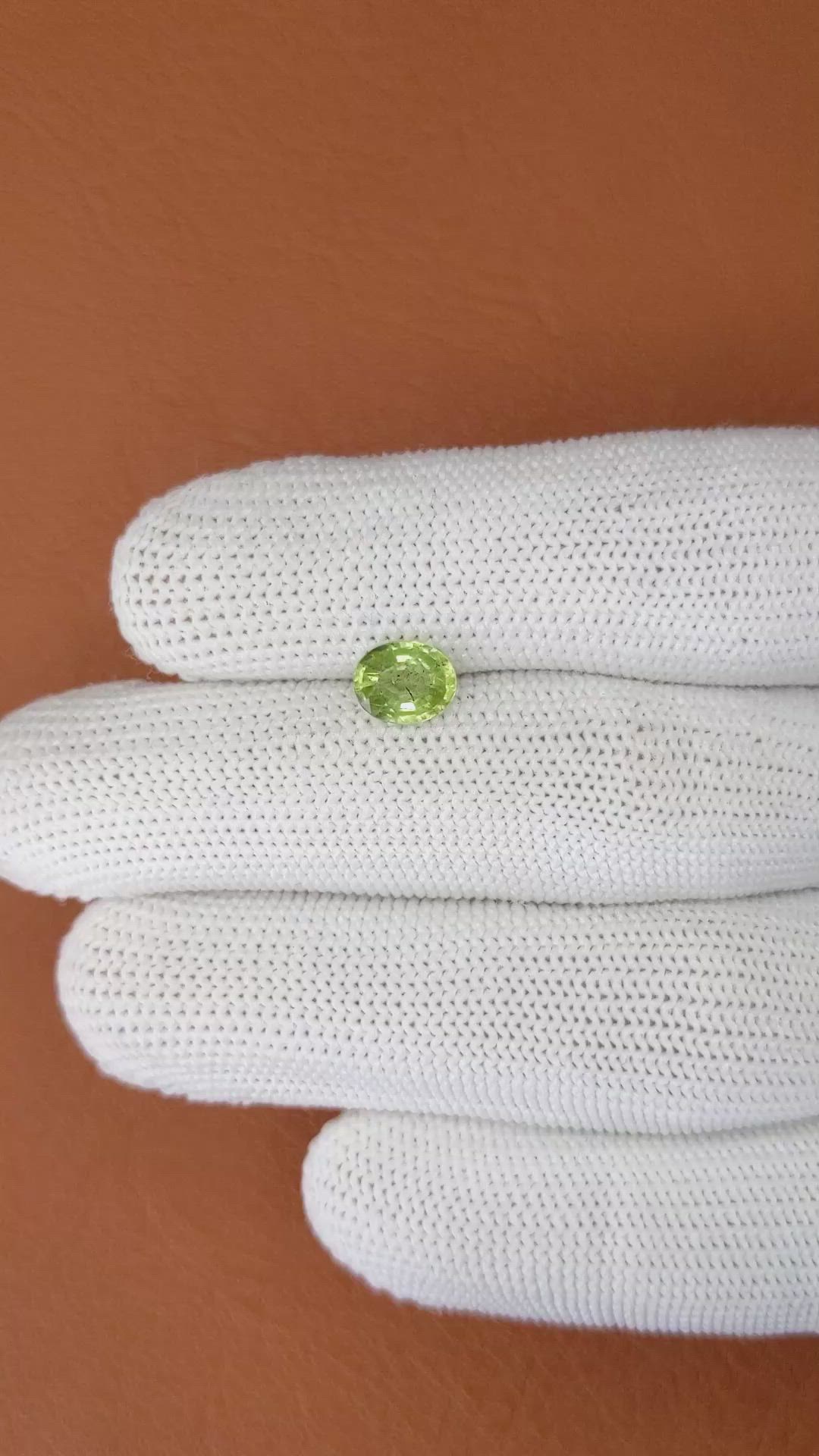 1.12 Ct. Yellowish Green Peridot from Pakistan Size Video