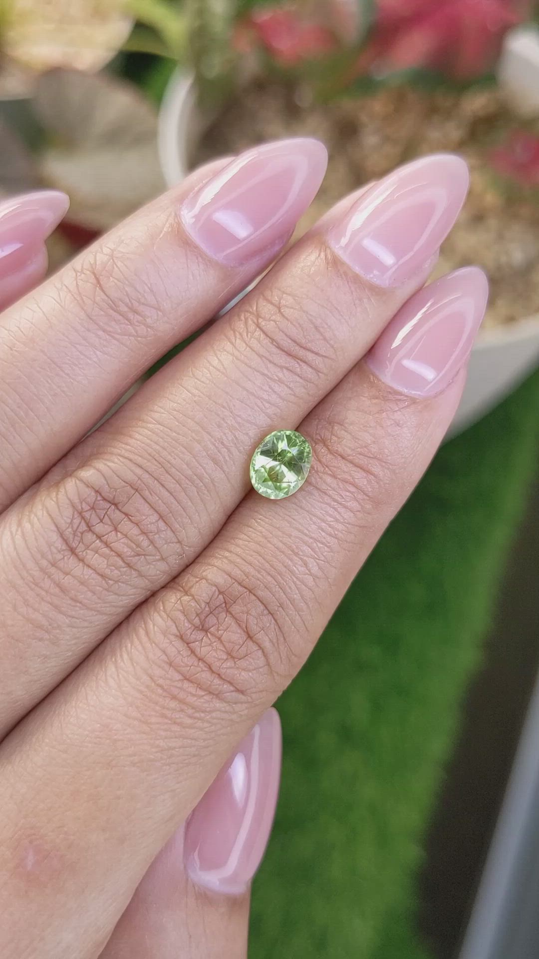 1.17 Ct. Yellowish Green Peridot from Ceylon (Sri Lanka) Size Video