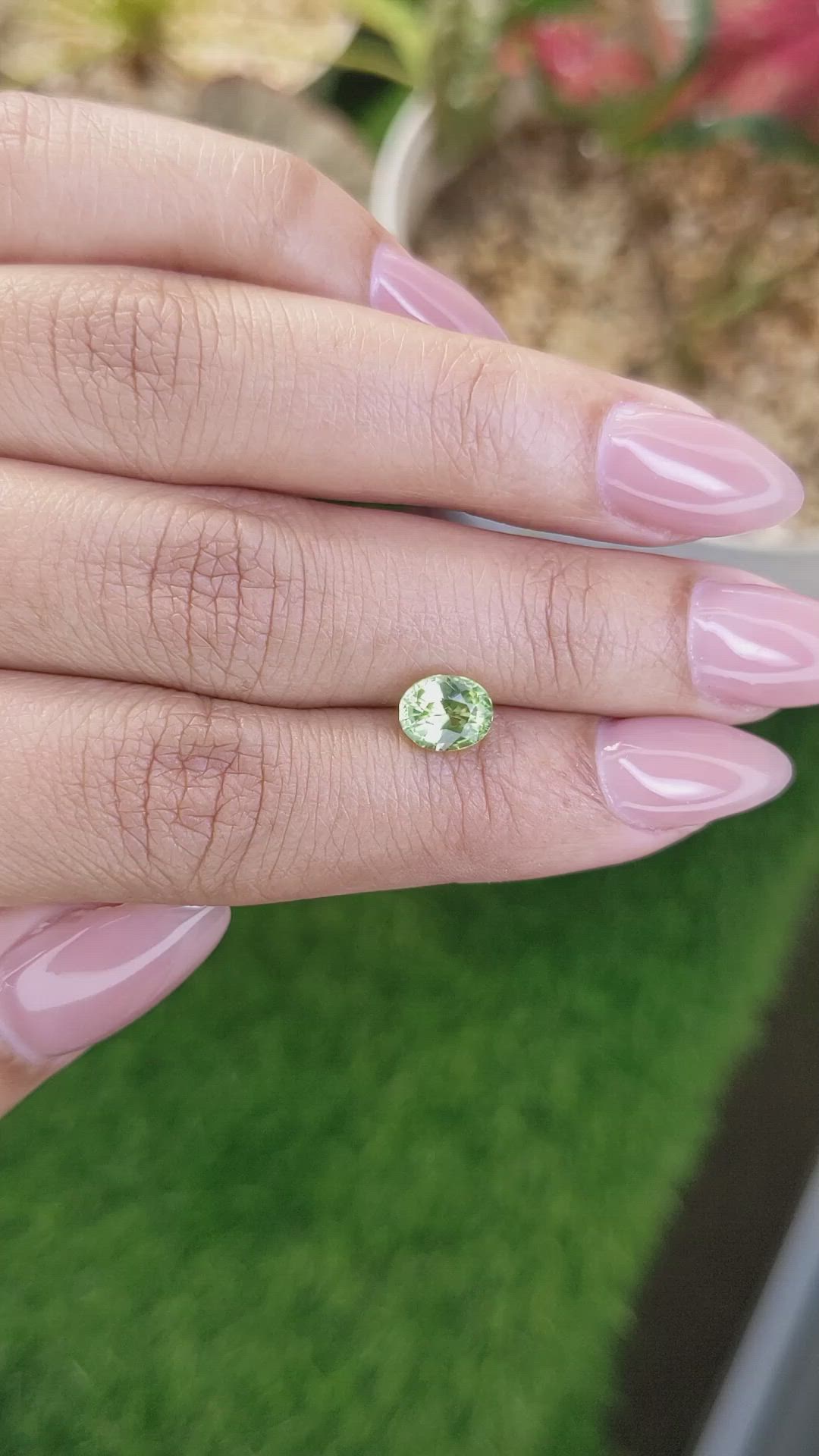 1.17 Ct. Yellowish Green Peridot from Ceylon (Sri Lanka) Size Video
